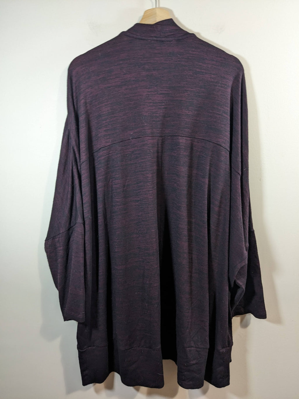 heathered maroon cardigan - appears 3XL