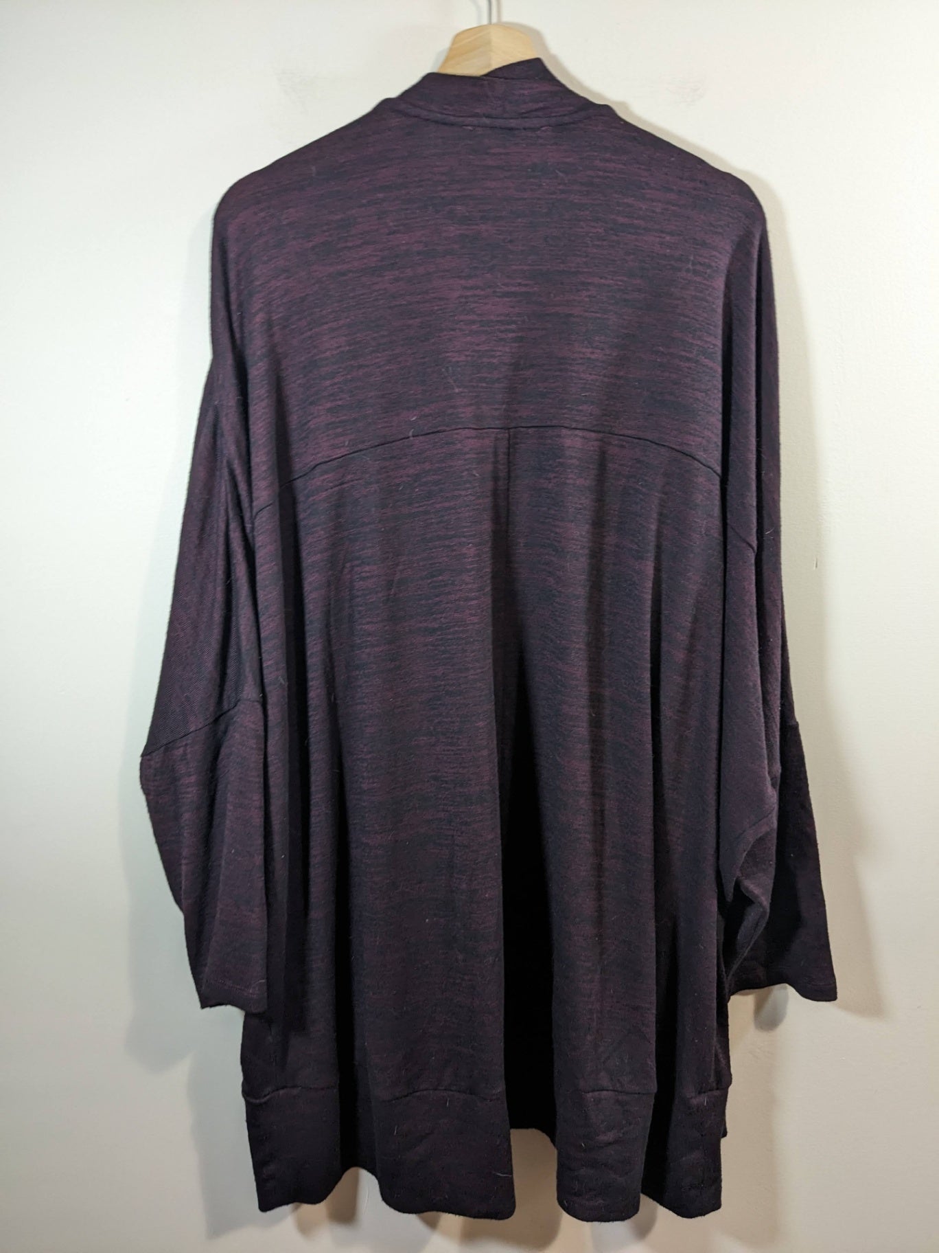 heathered maroon cardigan - appears 3XL