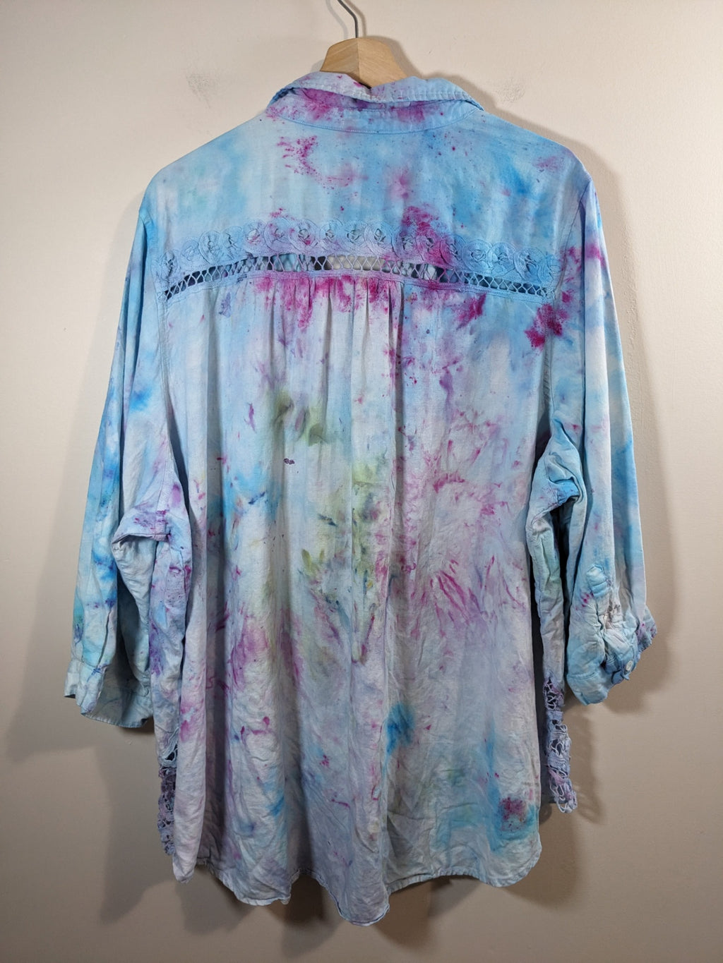 optez pour le bonteur tie dye linen shirt - 5XL