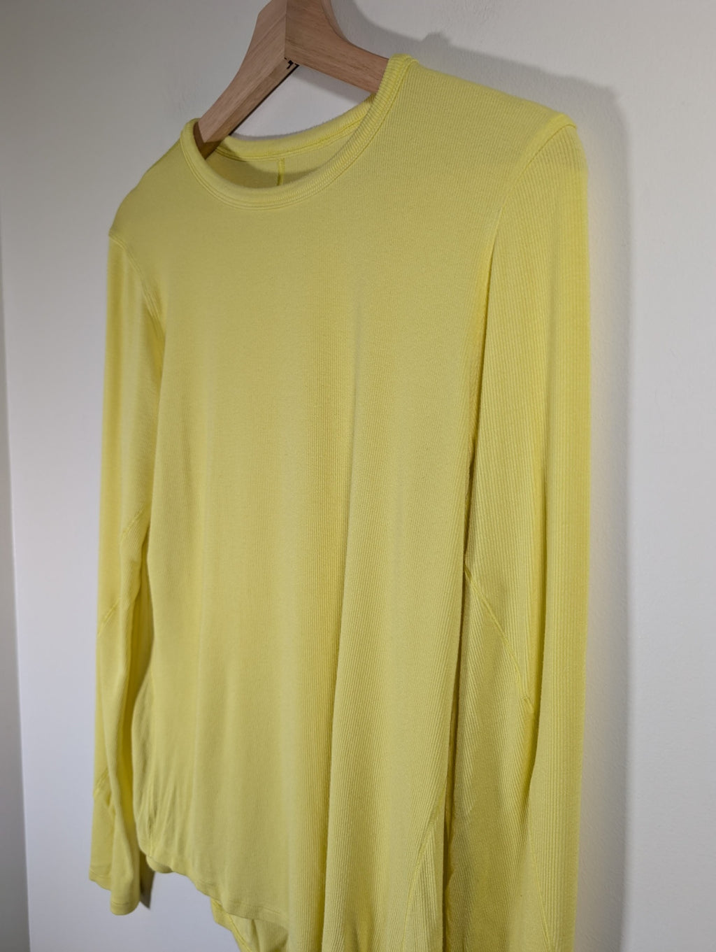 Lululemon yellow ribbed long-sleeve - appears sz 8/10
