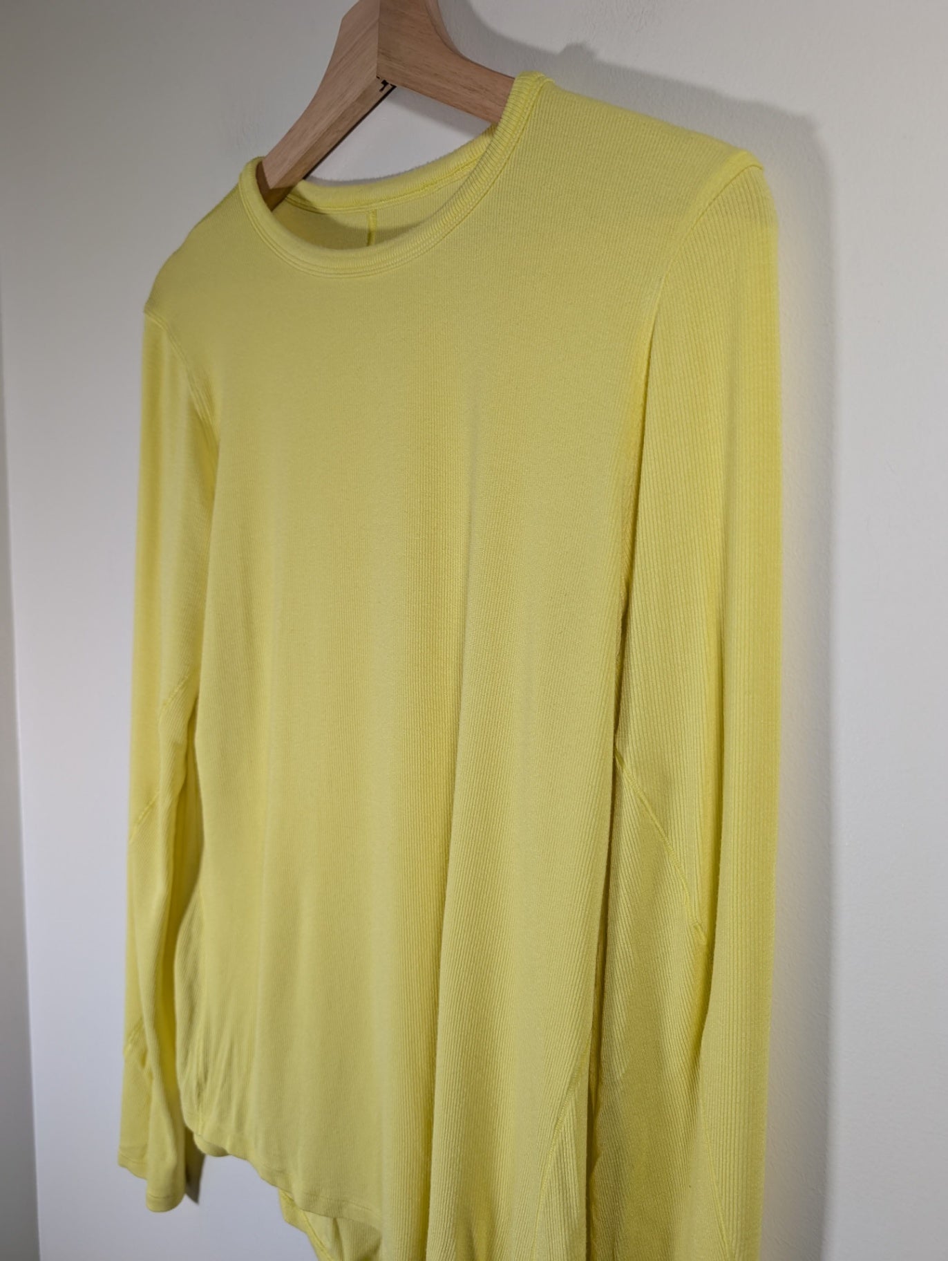 Lululemon yellow ribbed long-sleeve - appears sz 8/10