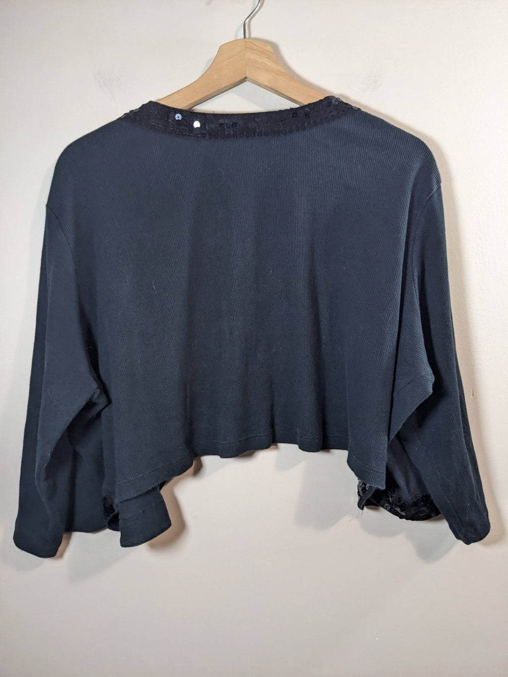 denim24/7  black sequin cardigan - 2XL