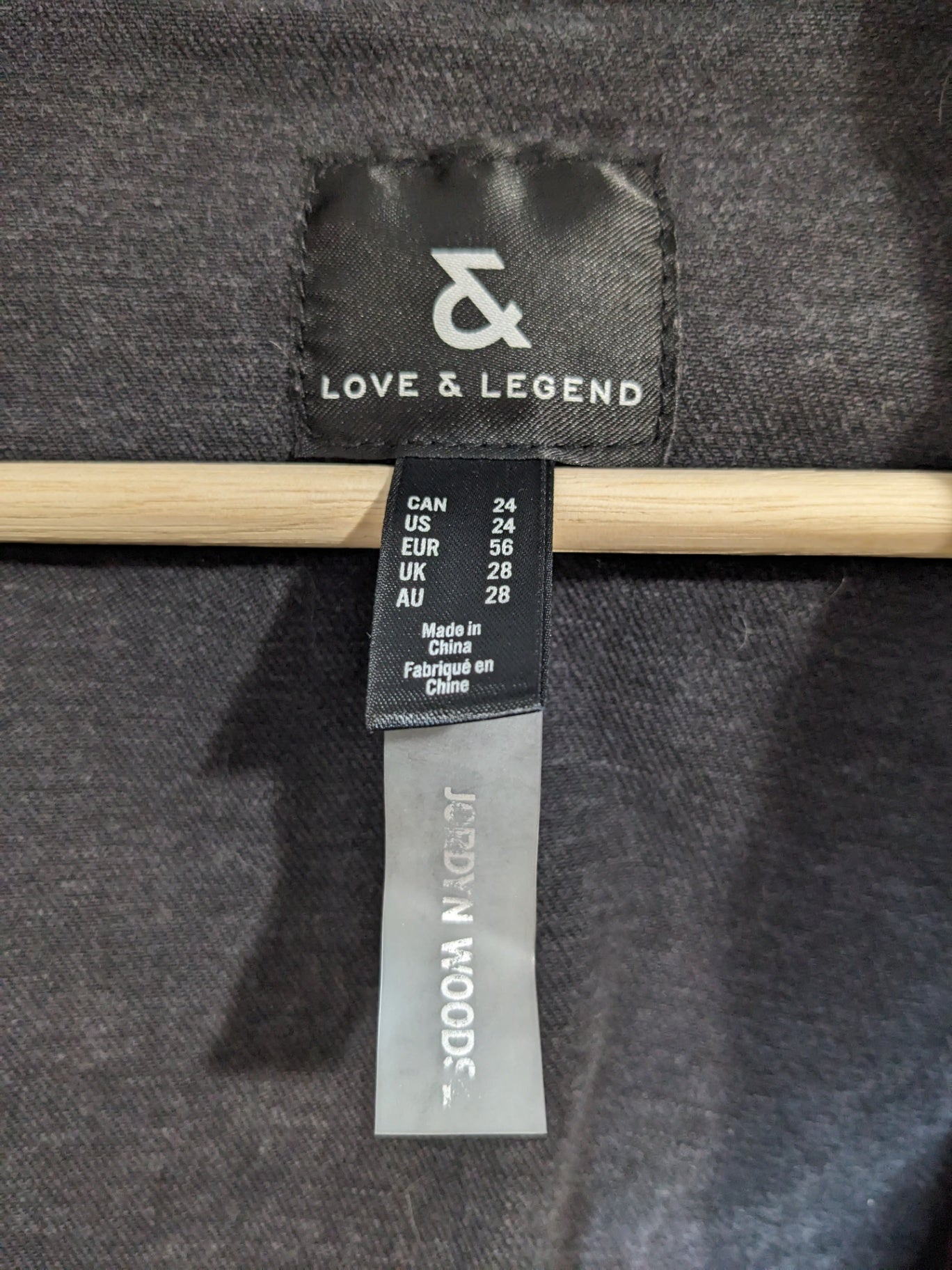 LOVE & LEGEND Black Denim Jacket - 26