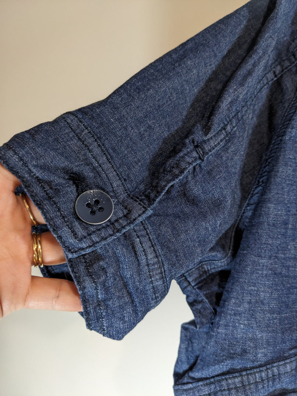 Torrid Denim Short Sleeve Blouse - 3XL