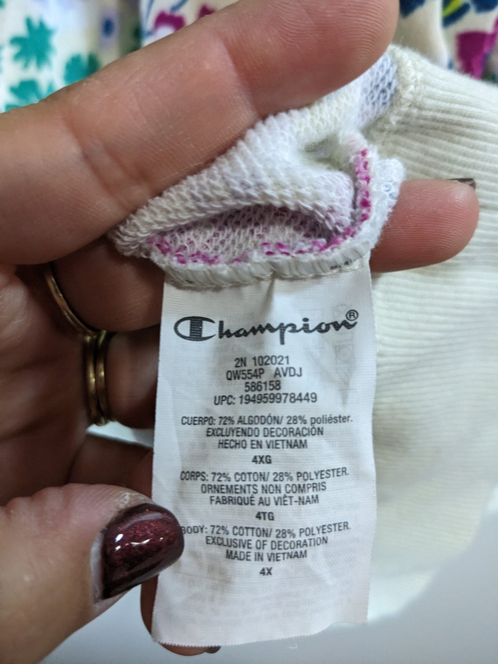 Champion Floral Zip Up - 4XL