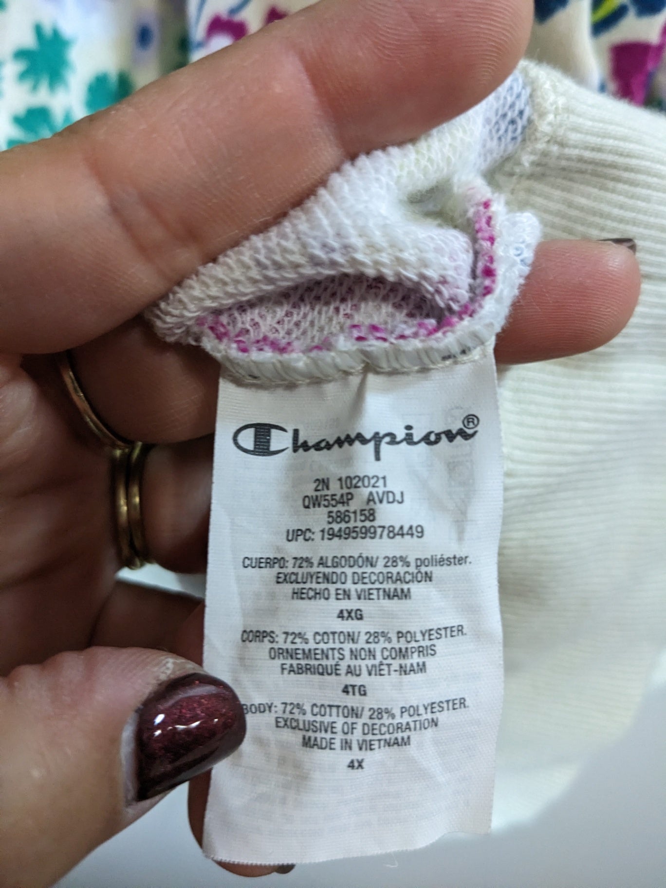 Champion Floral Zip Up - 4XL