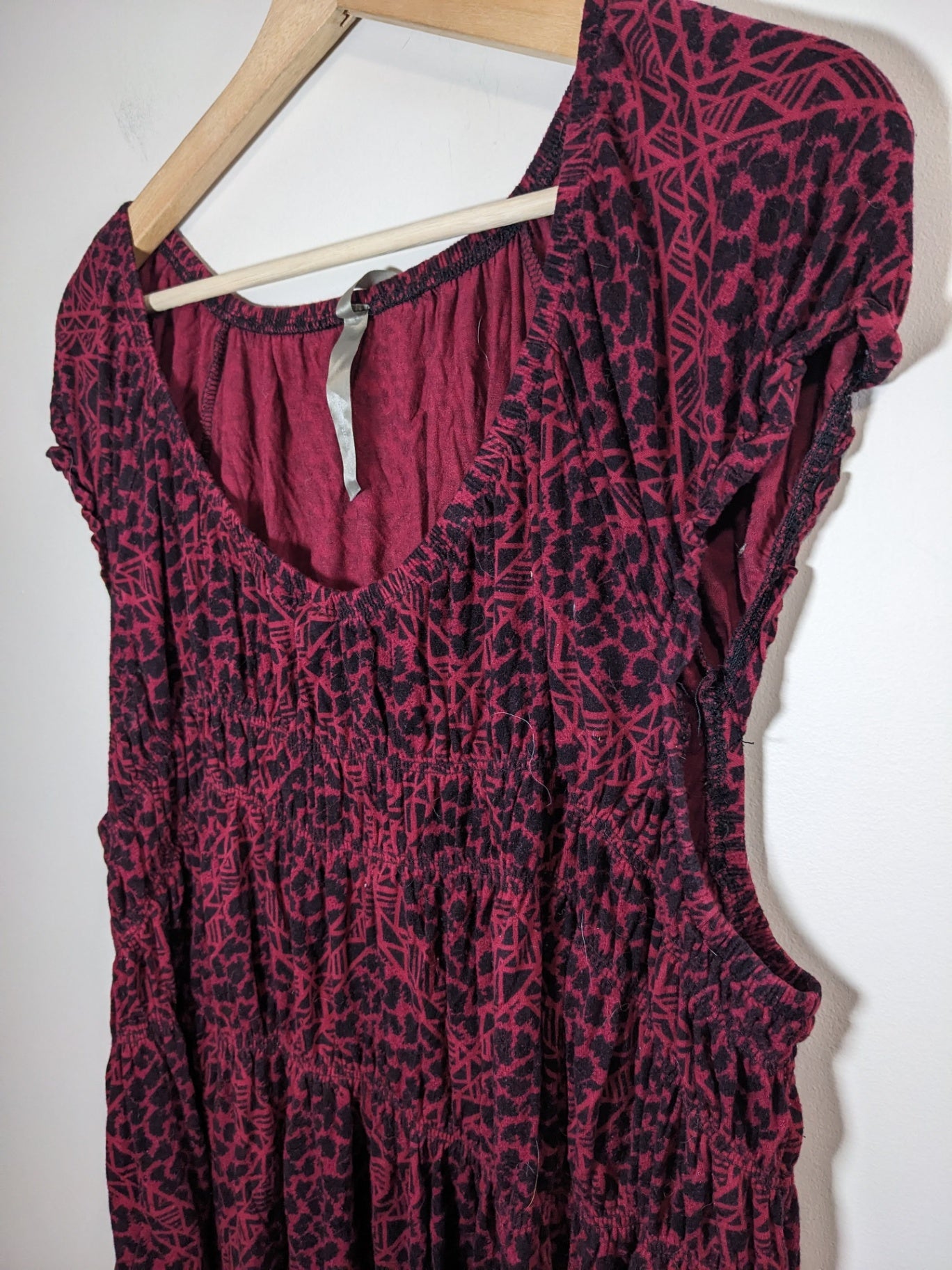 semez la joie burgundy & black top- 4XL