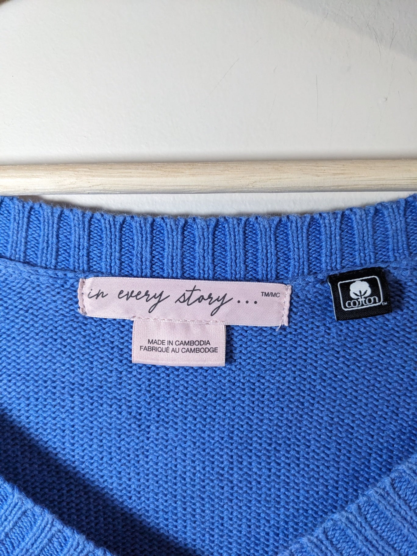 in every story blue sweater- 4XL