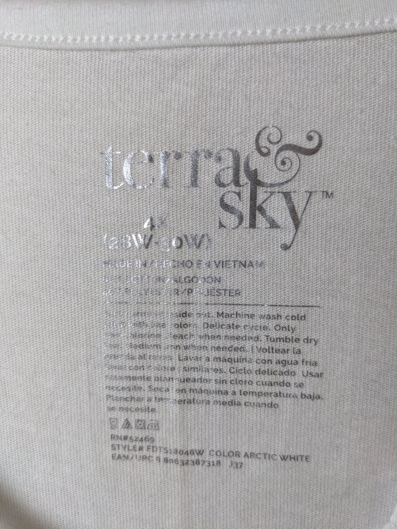 Terra Sky White T-Shirt- 4XL