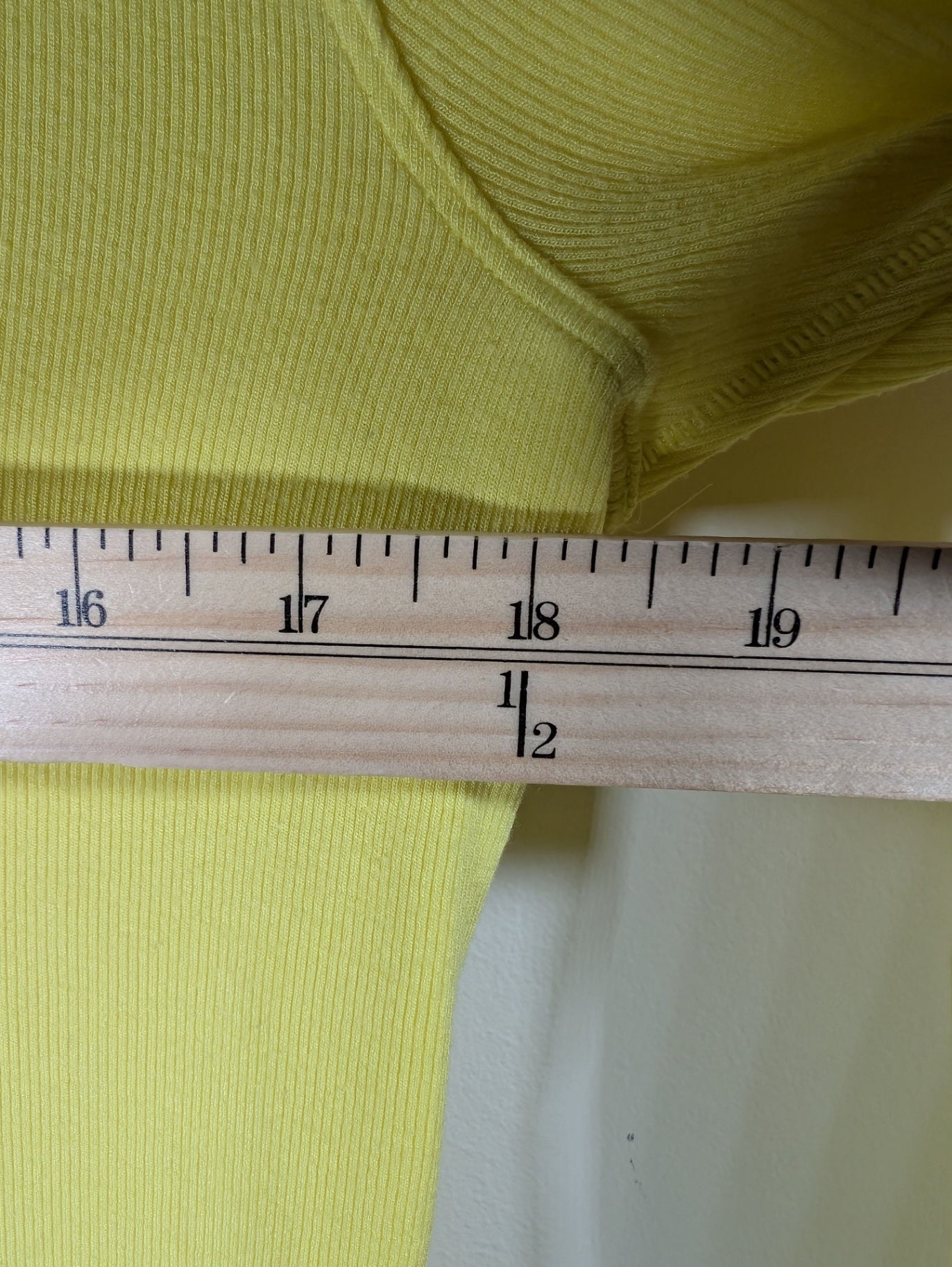 Lululemon yellow ribbed long-sleeve - appears sz 8/10