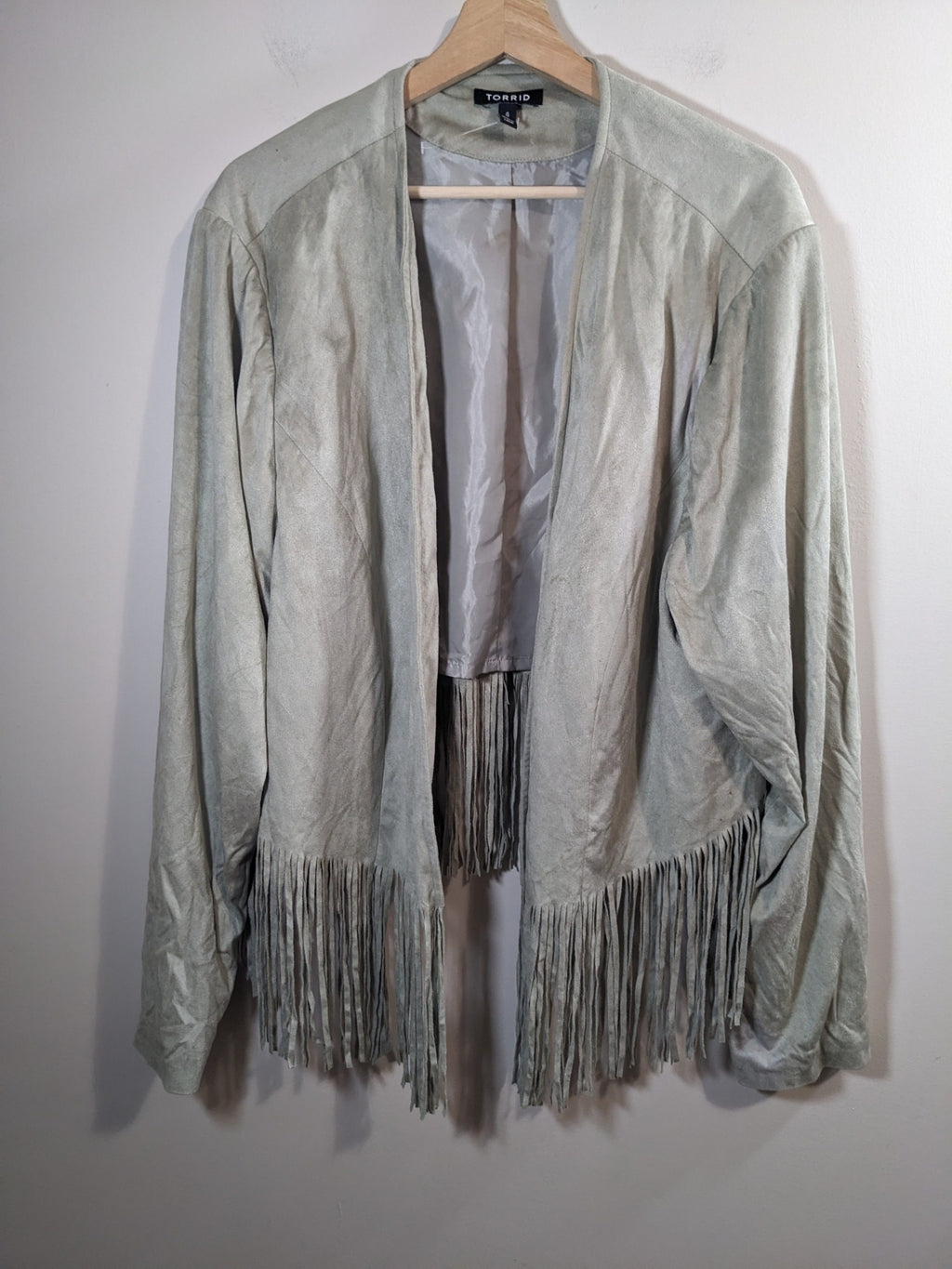 Torrid Sage Fringe Jacket - 4XL