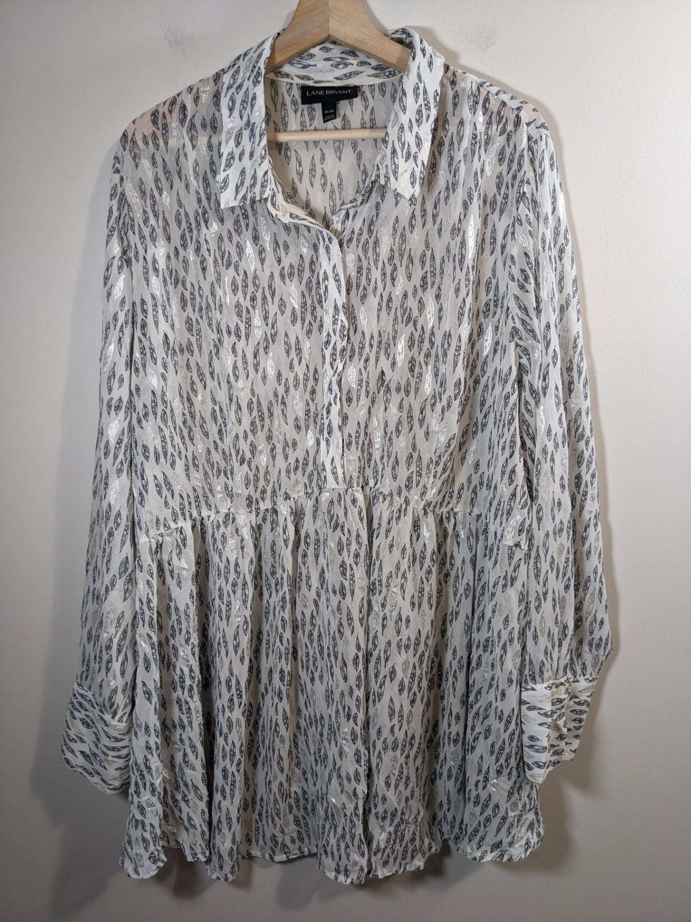 Lane Bryant leaf blouse - SZ 26/28