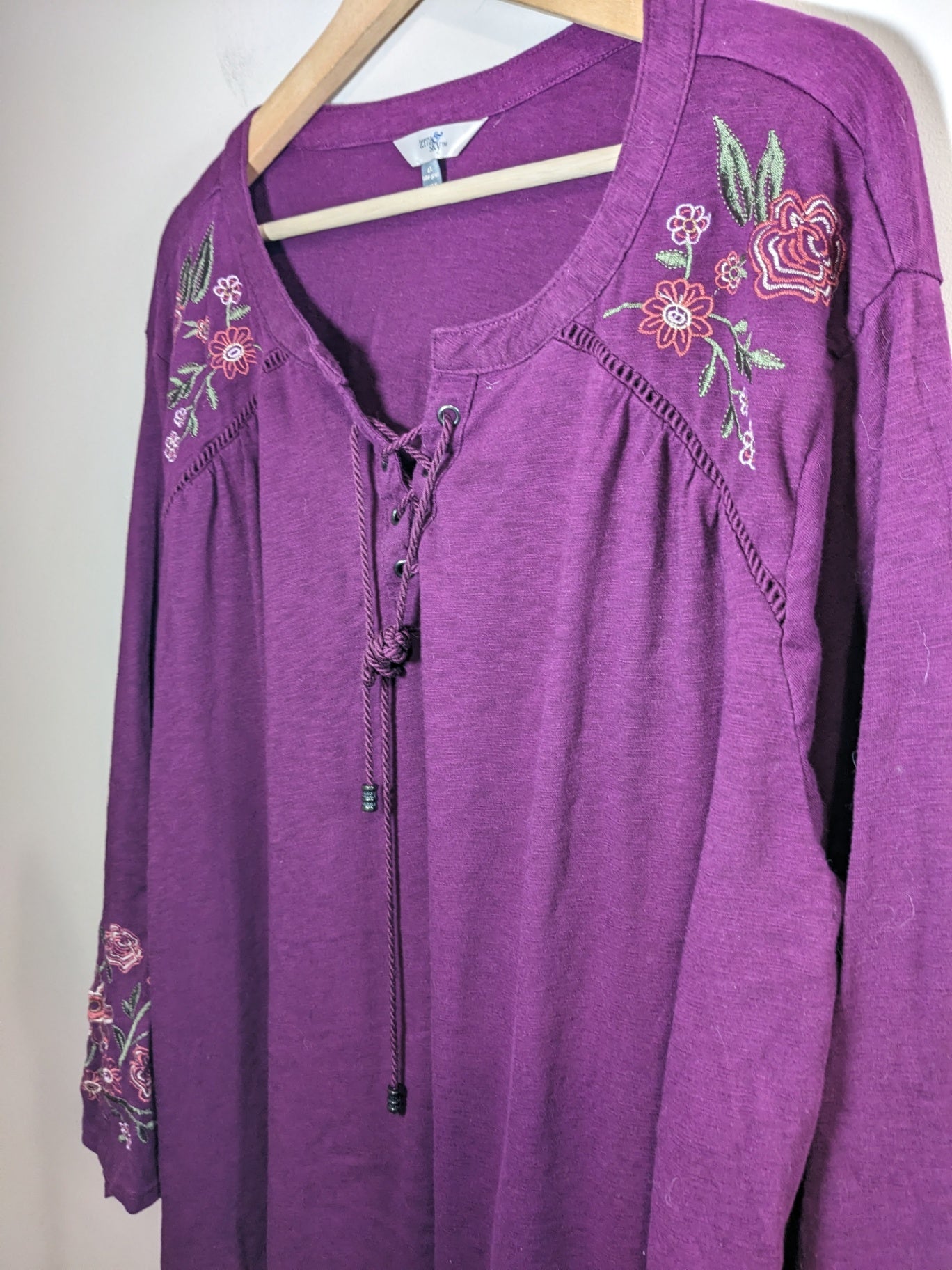Terra Sky Purple Blouse - 4XL