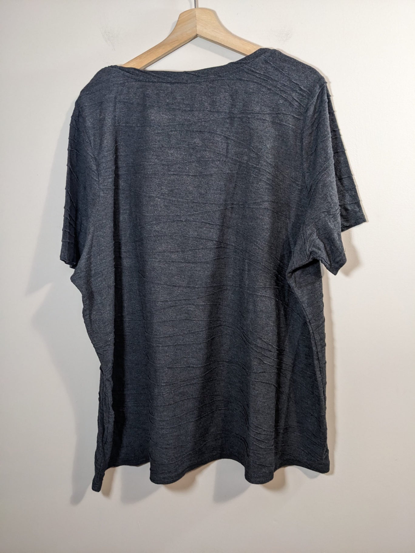 grey textured t-shirt - 3XL