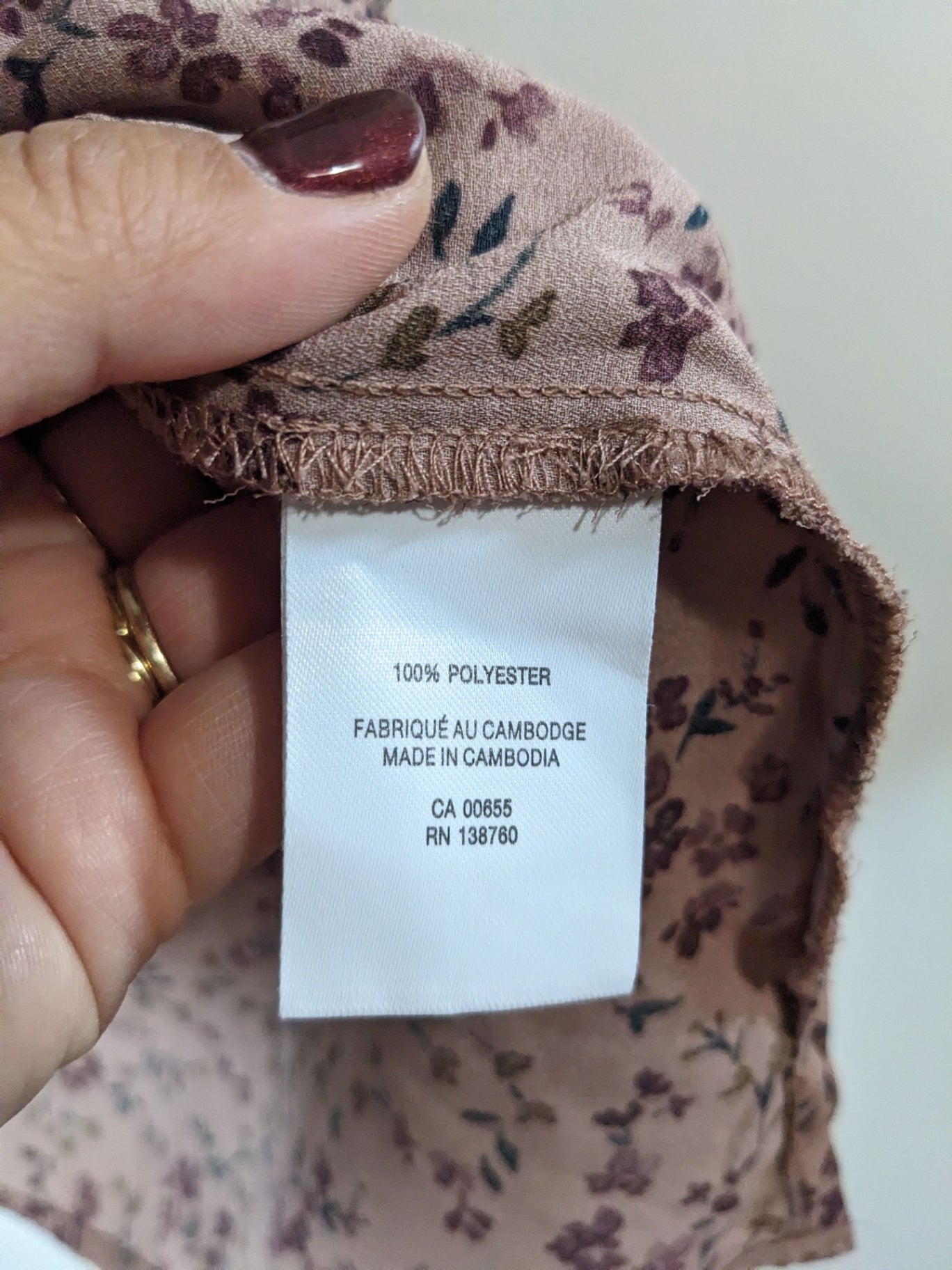 Reitmans floral tan blouse - XL