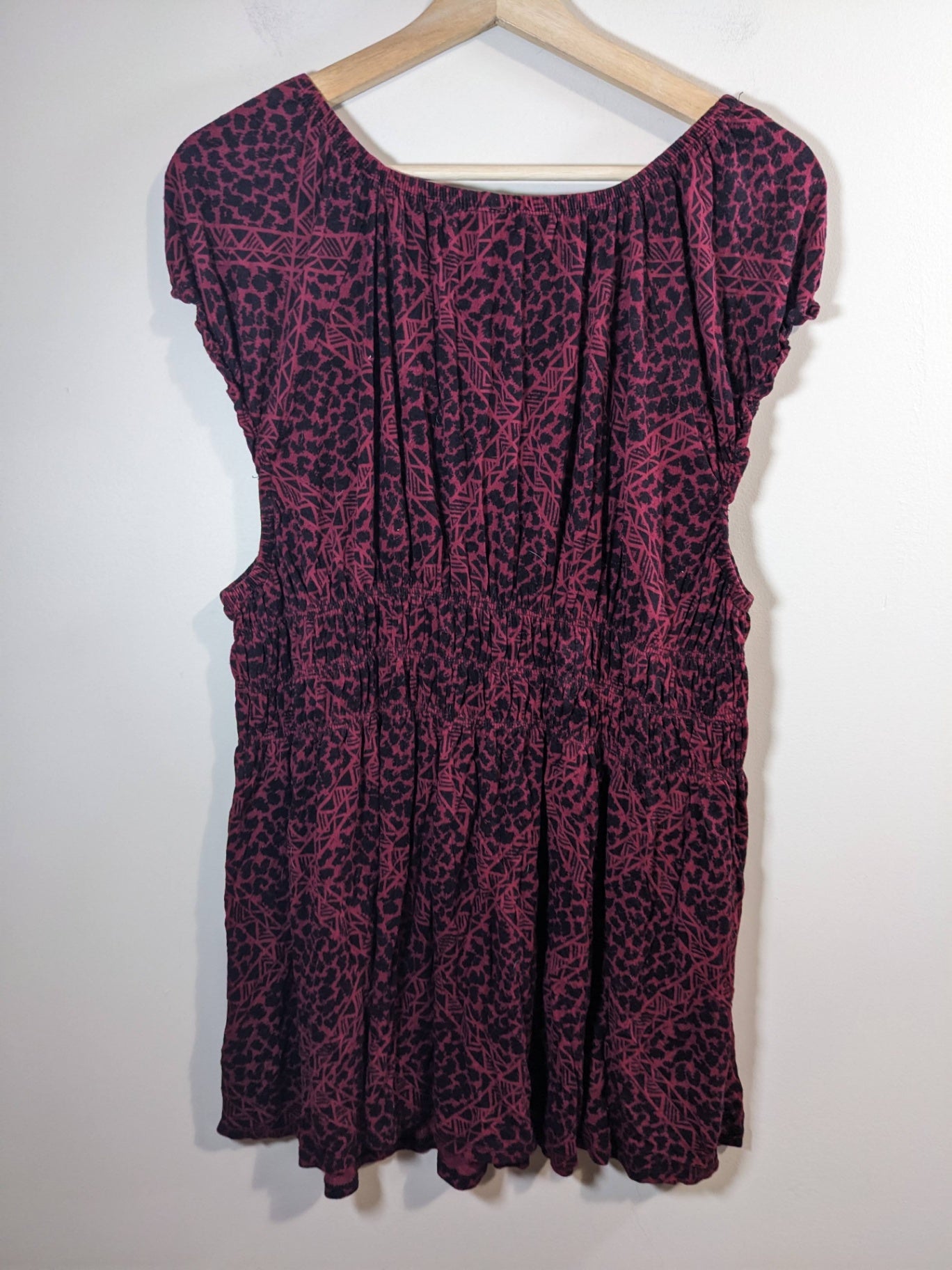 semez la joie burgundy & black top- 4XL