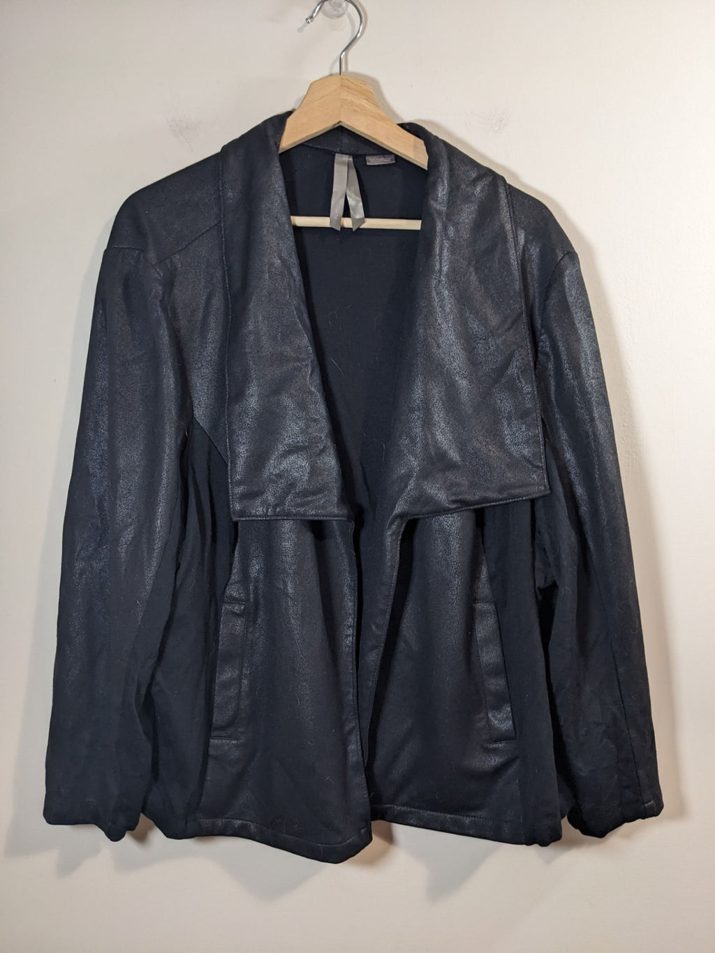 black waterfall jacket - 4XL