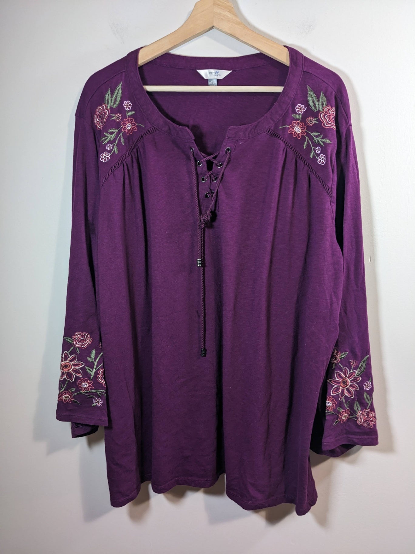 Terra Sky Purple Blouse - 4XL