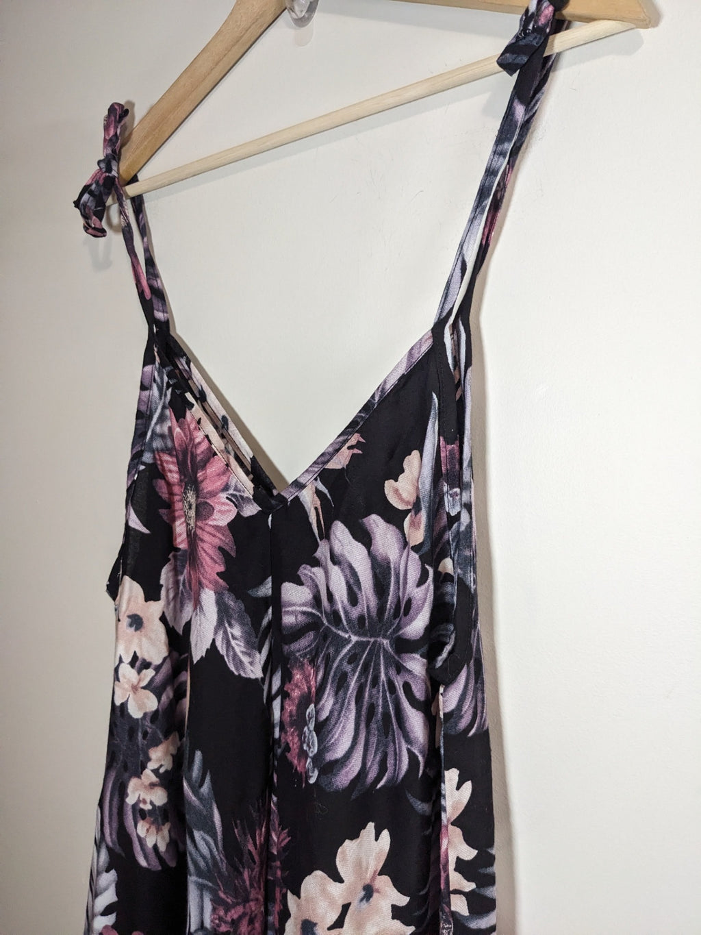 floral wide leg jumpsuit - appears 2XL