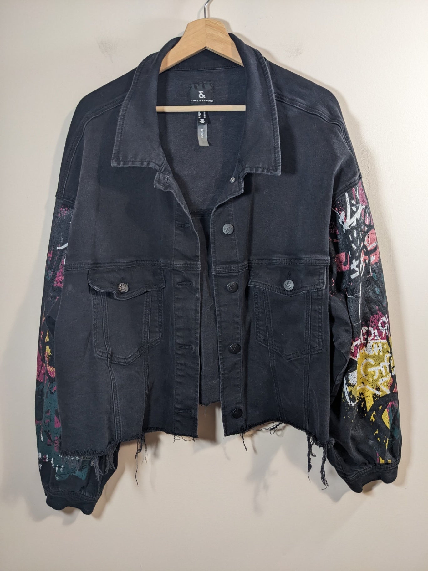 LOVE & LEGEND Black Denim Jacket - 26
