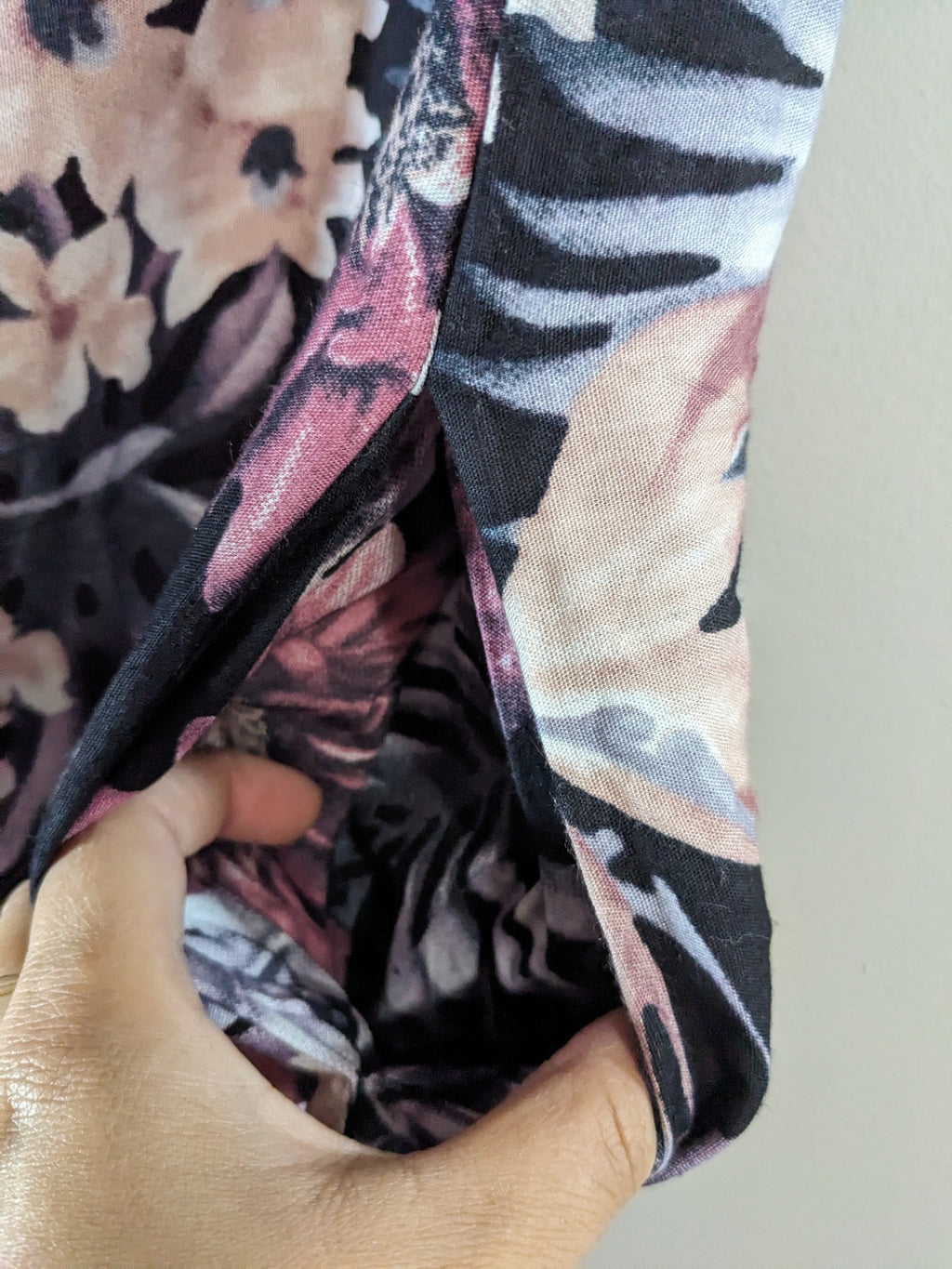 floral wide leg jumpsuit - appears 2XL