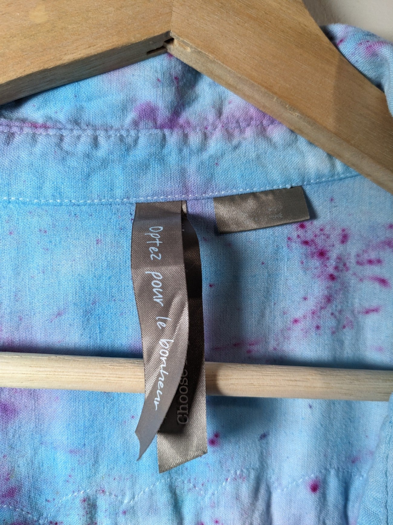 optez pour le bonteur tie dye linen shirt - 5XL