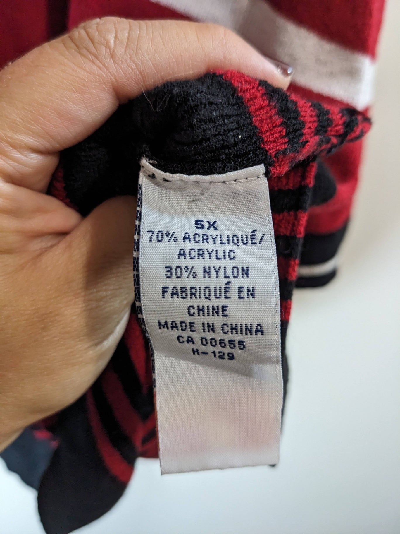 Penningtons Red Stri pe Sweater- 5XL