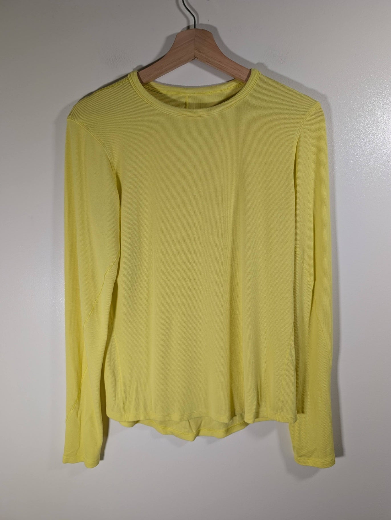 Lululemon yellow ribbed long-sleeve - appears sz 8/10