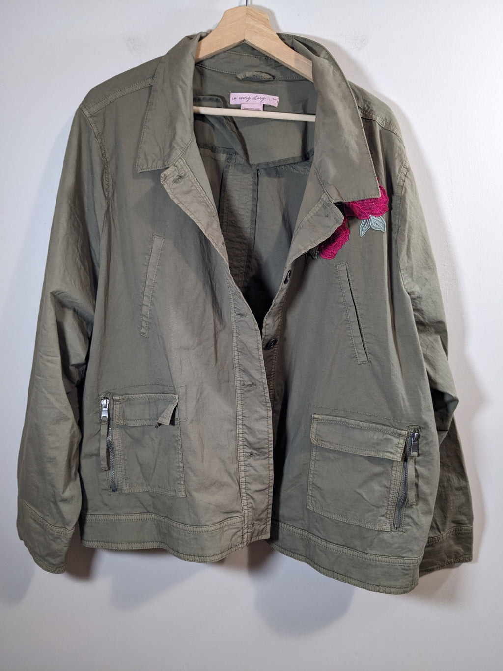 in every story olive green jacket - 4XL