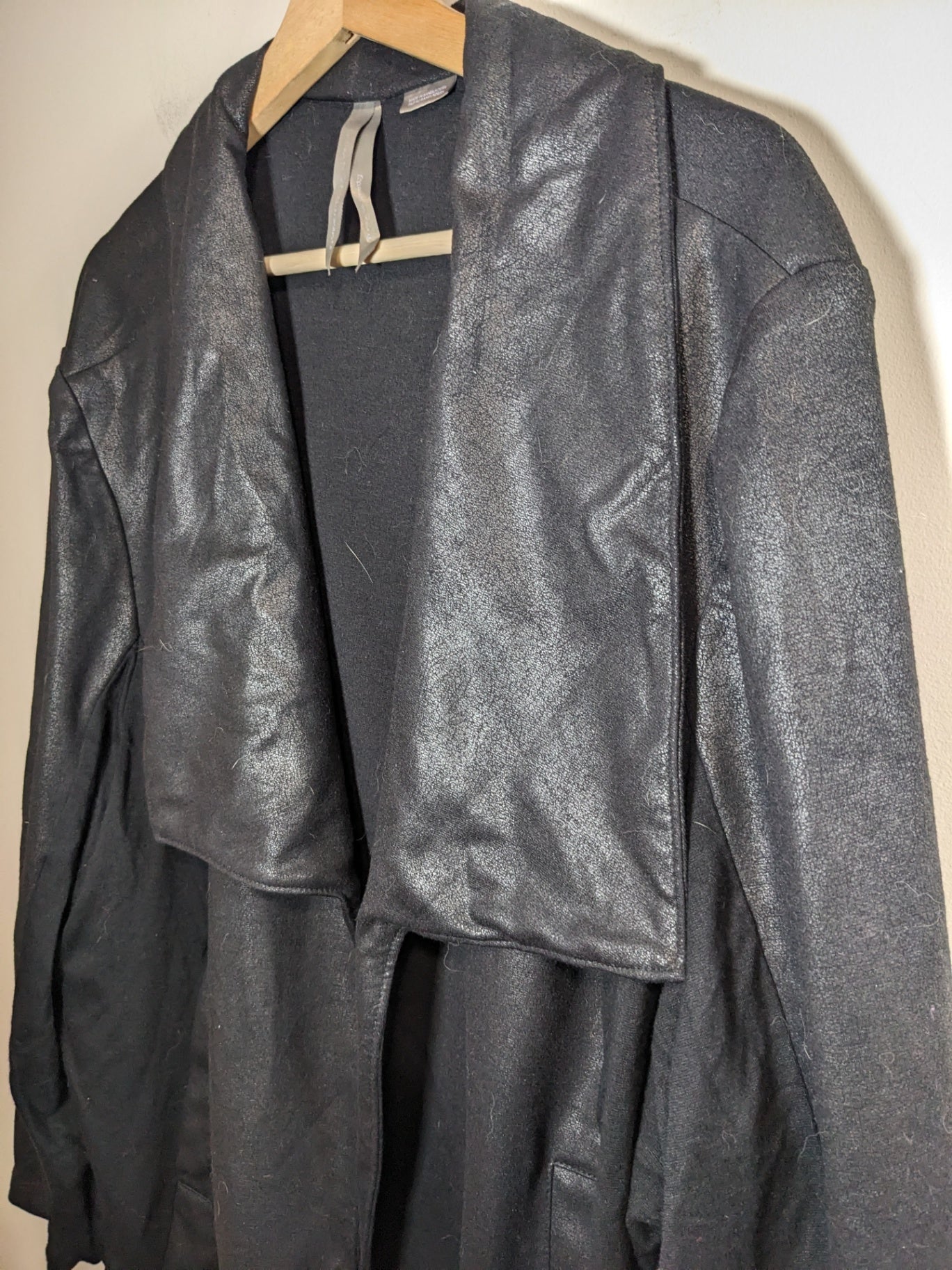 black waterfall jacket - 4XL