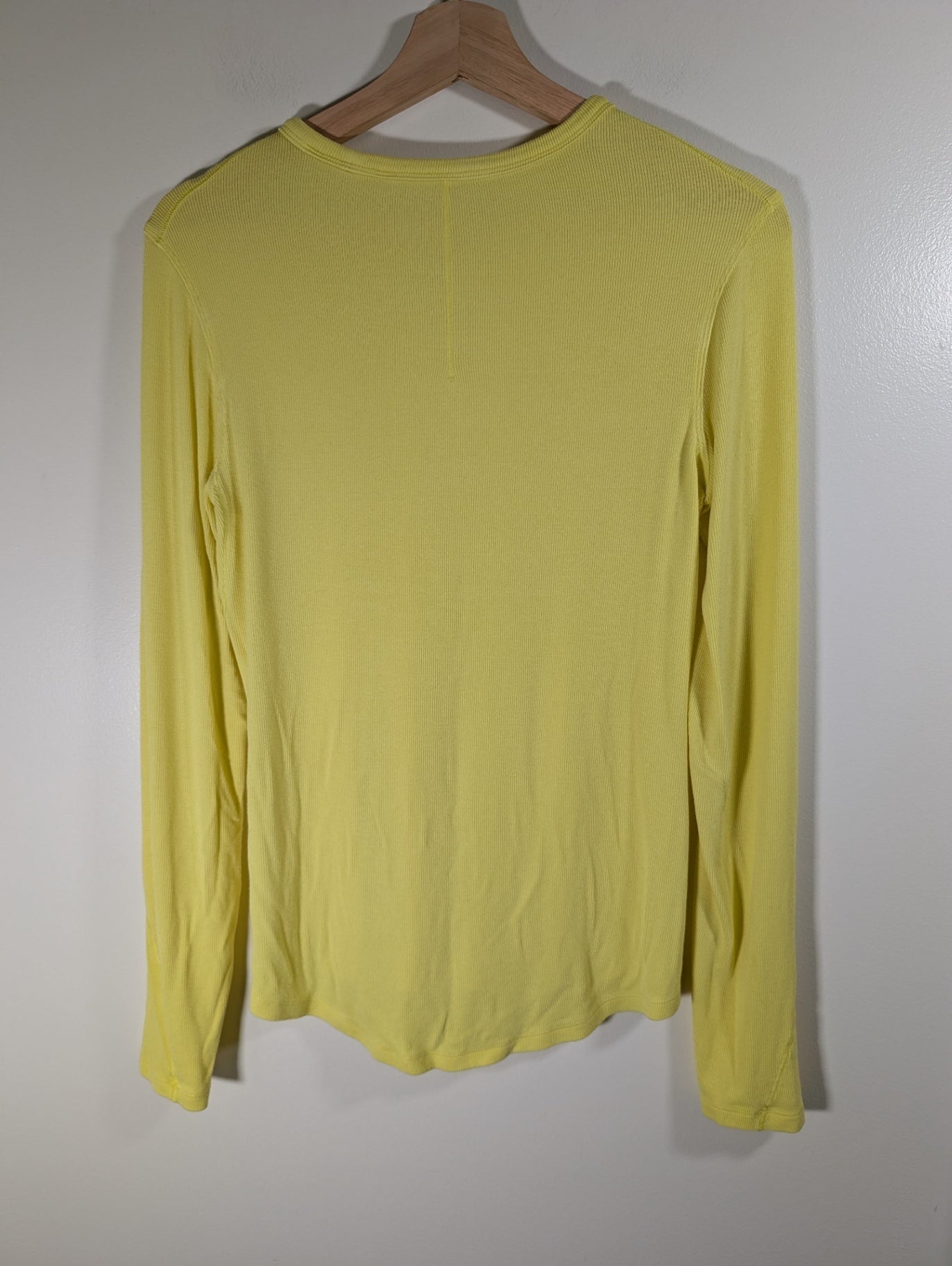 Lululemon yellow ribbed long-sleeve - appears sz 8/10