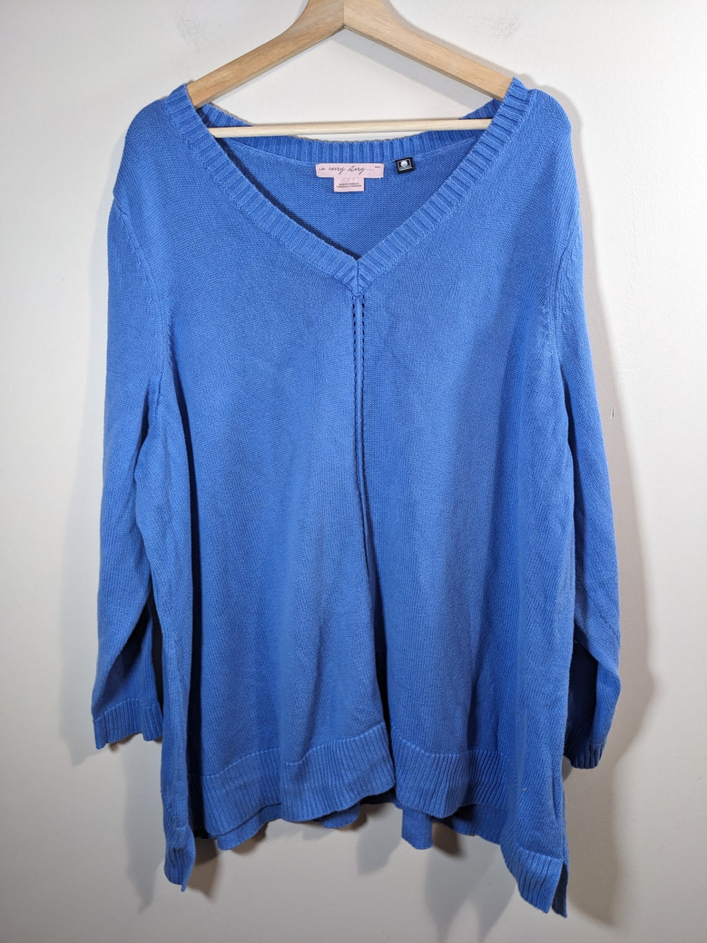 in every story blue sweater- 4XL