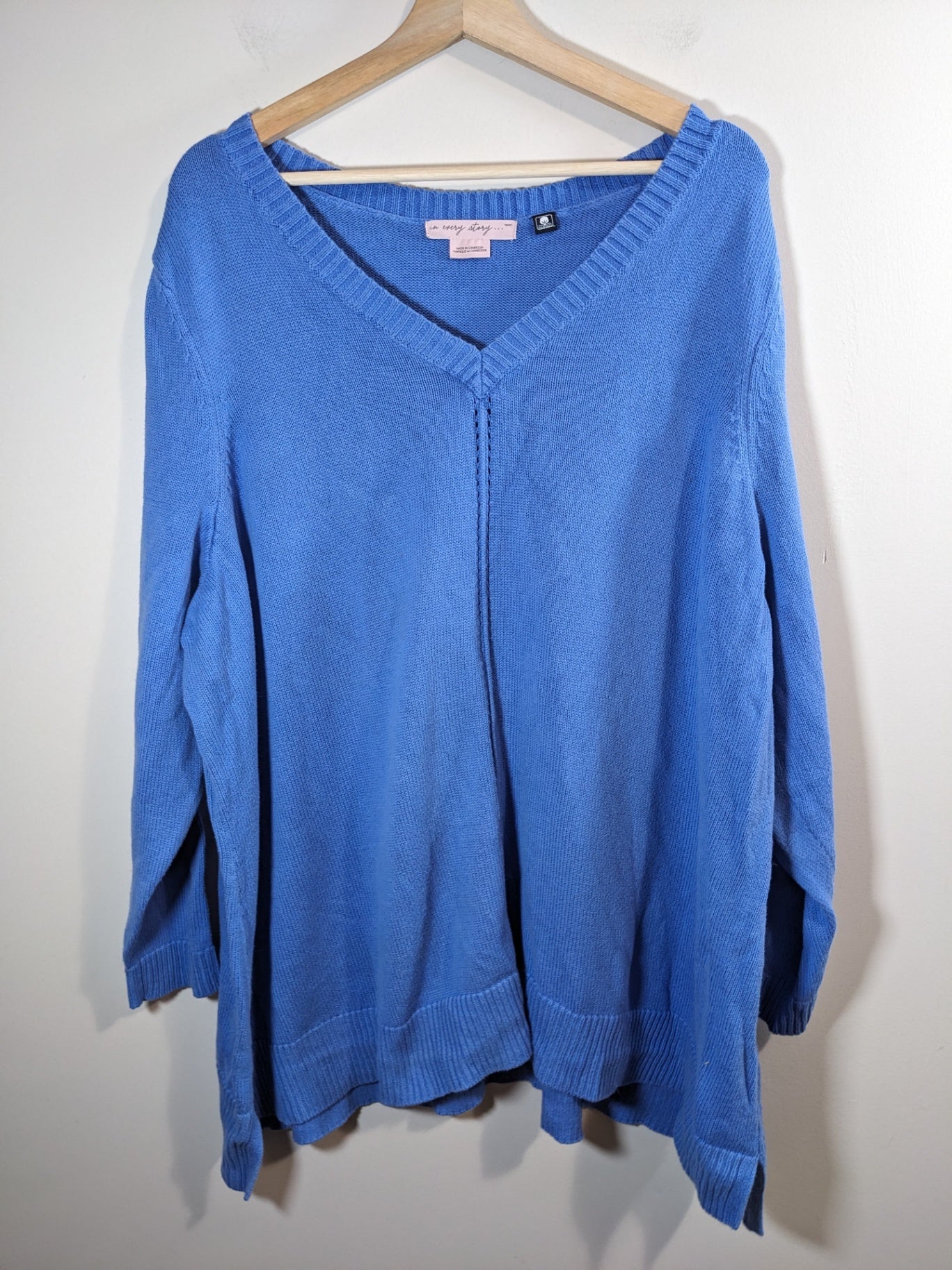 in every story blue sweater- 4XL