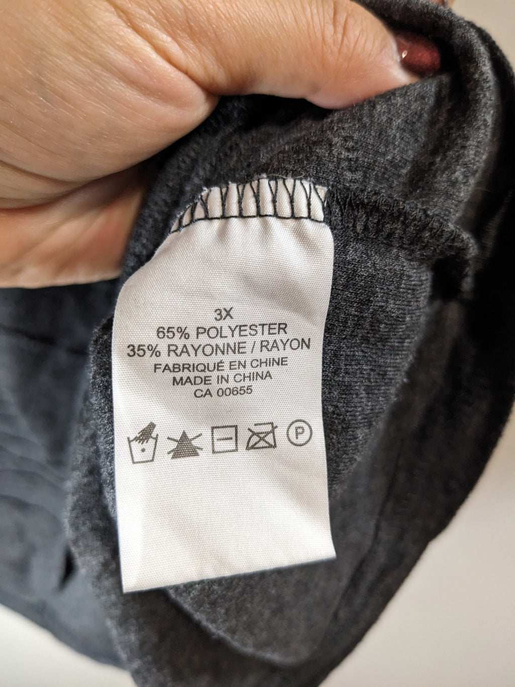 grey textured t-shirt - 3XL