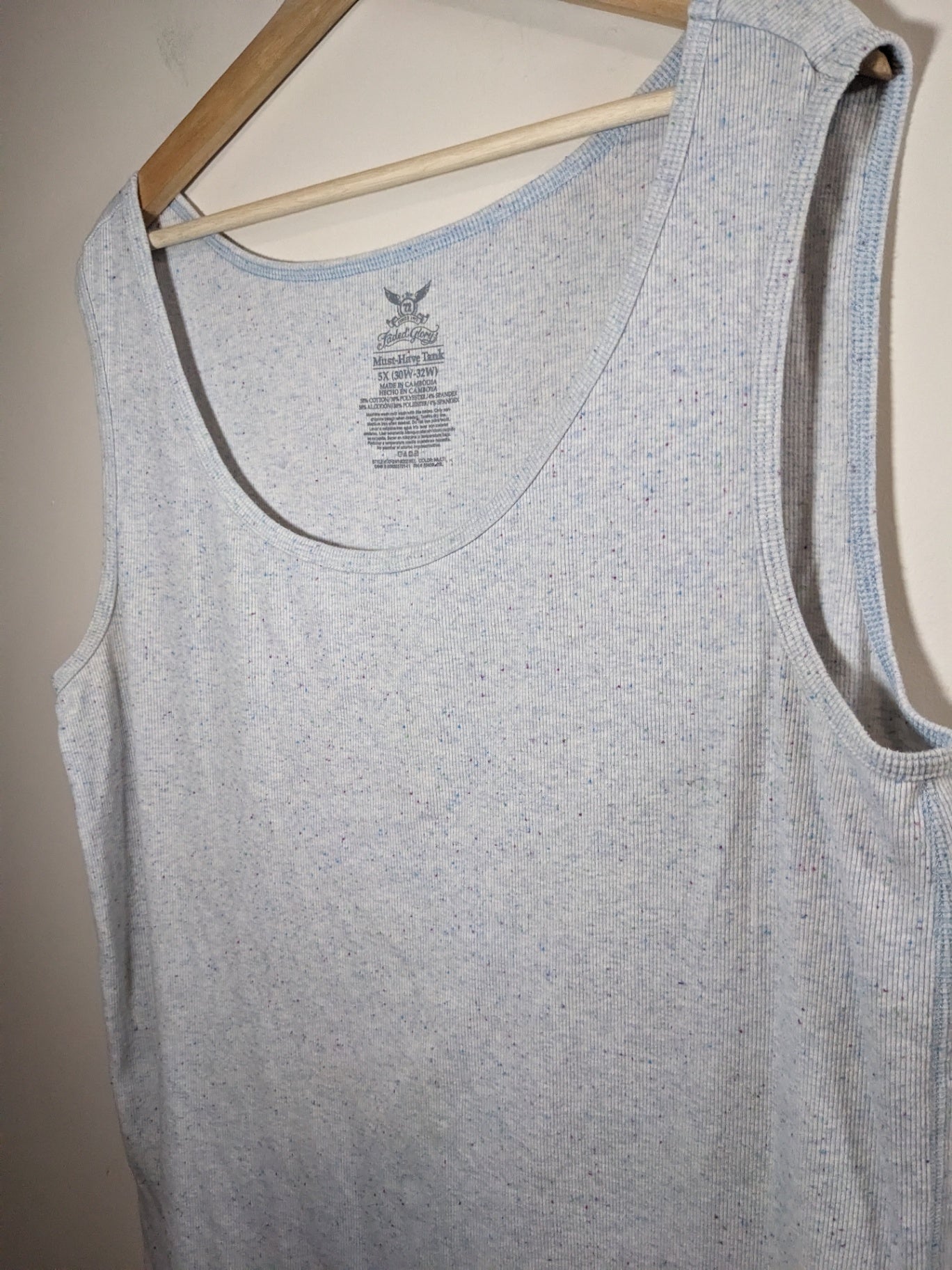 Faded Glory Light Blue Tank - 5XL