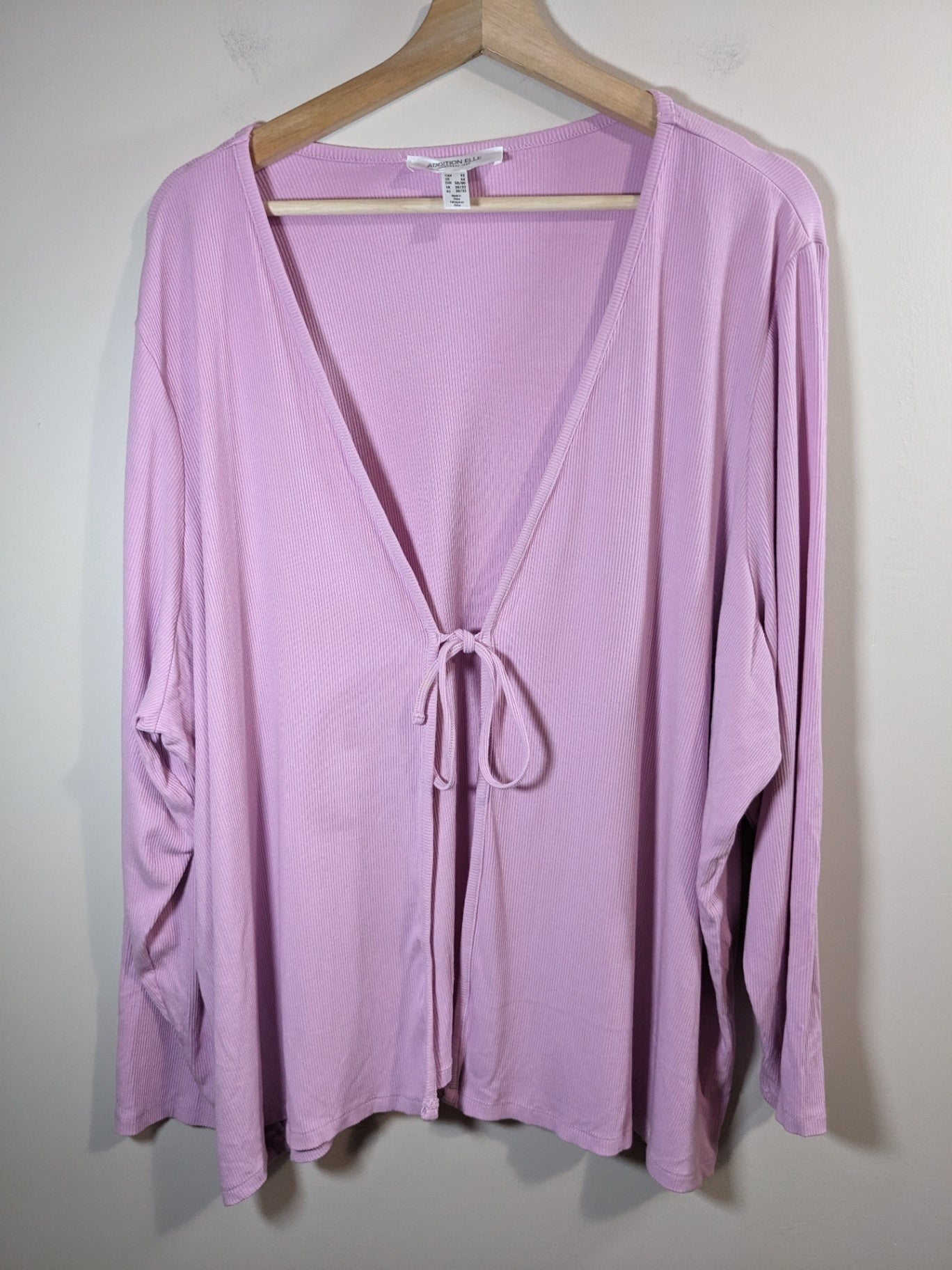 Addition Elle Pink Cotton Cardigan - 4XL