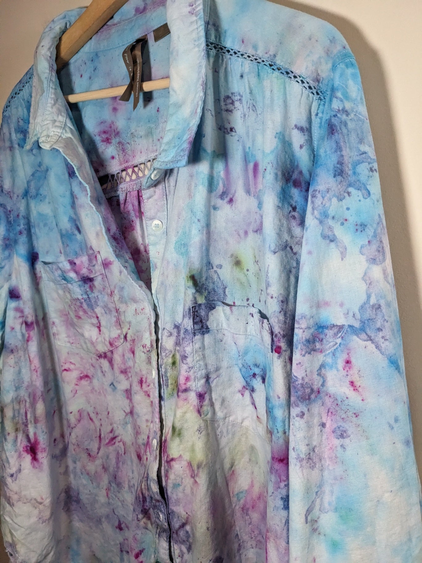 optez pour le bonteur tie dye linen shirt - 5XL