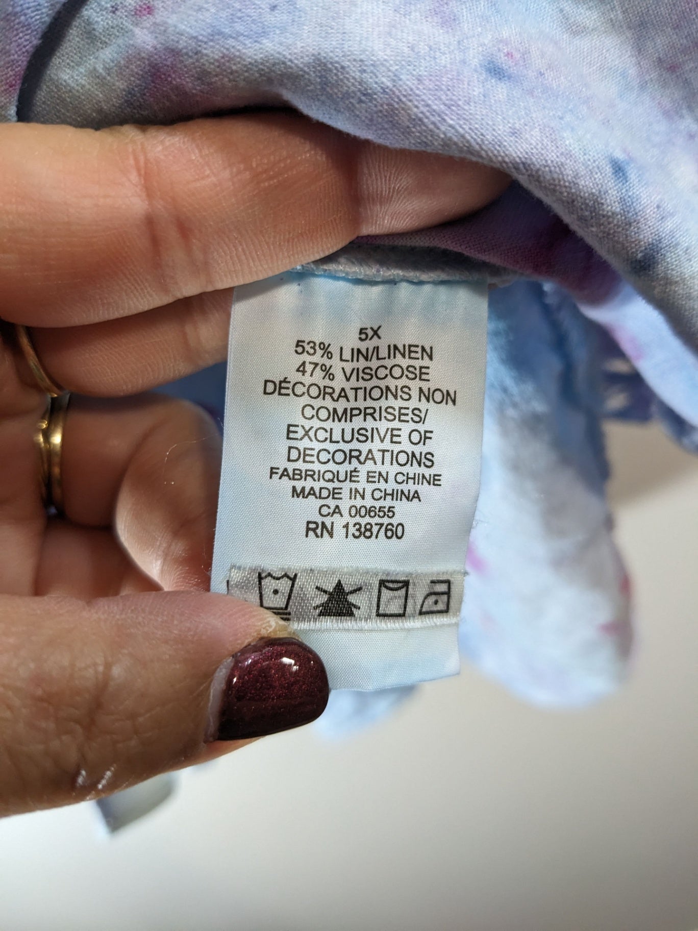 optez pour le bonteur tie dye linen shirt - 5XL