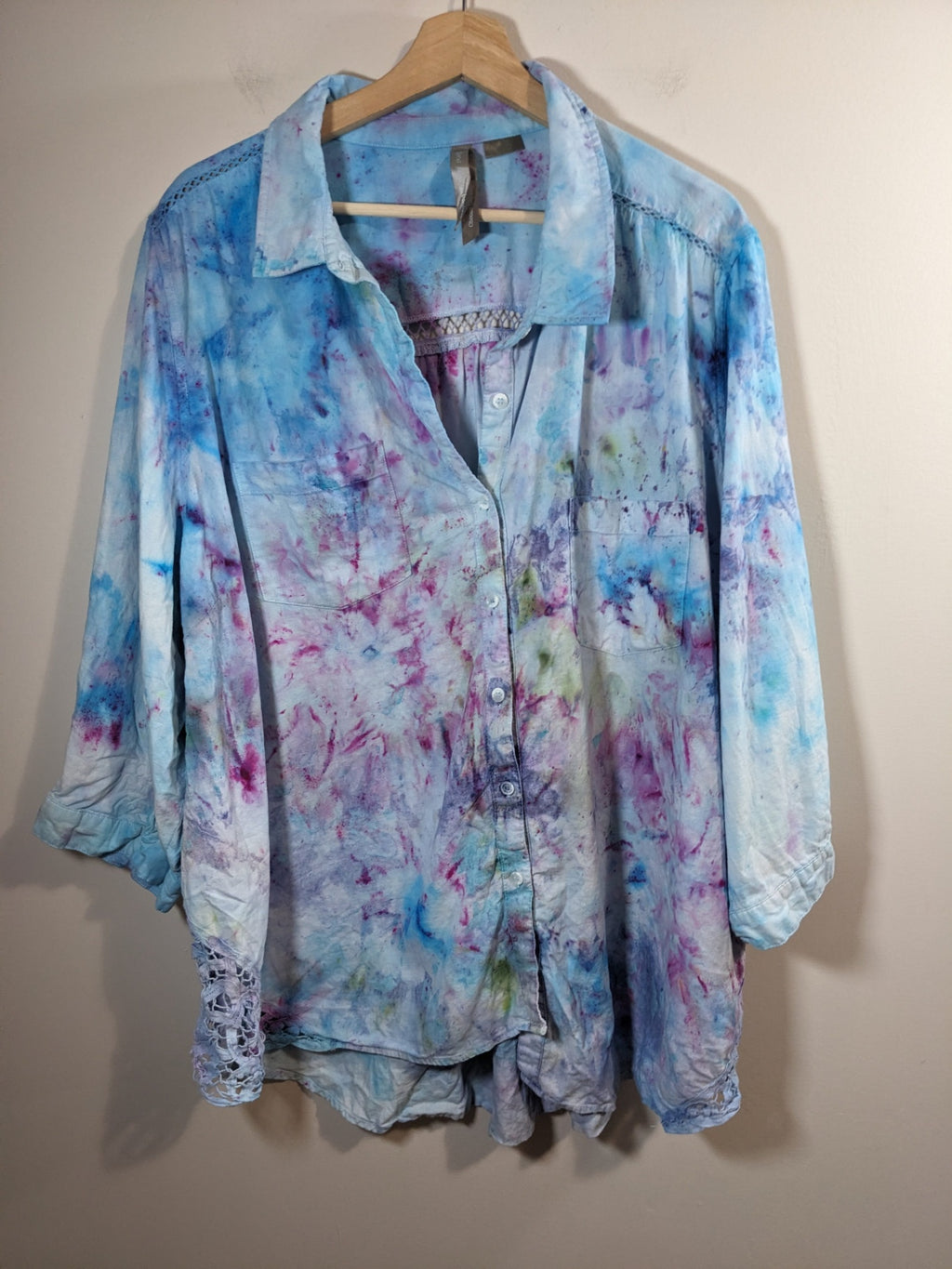 optez pour le bonteur tie dye linen shirt - 5XL