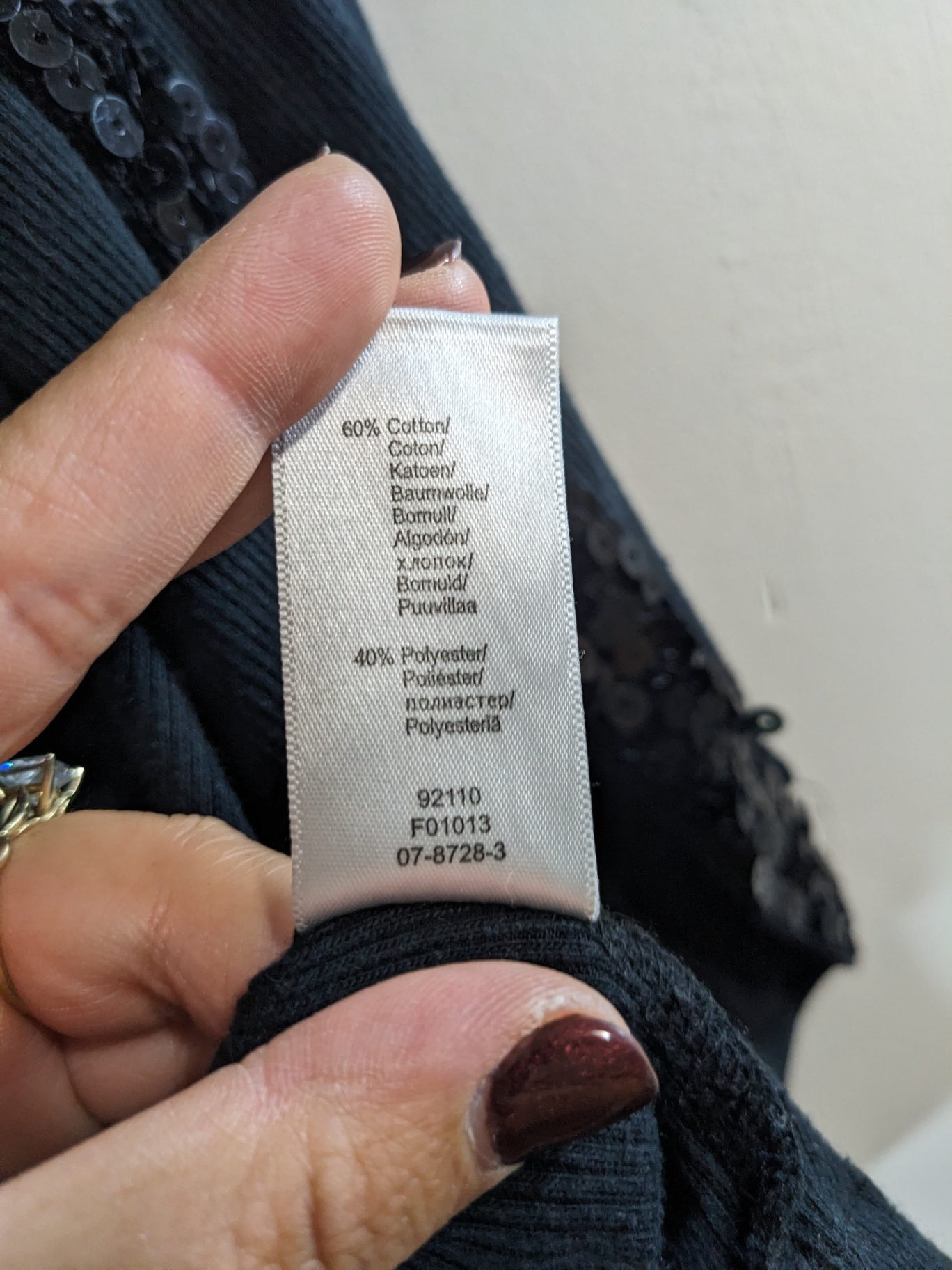 denim24/7  black sequin cardigan - 2XL