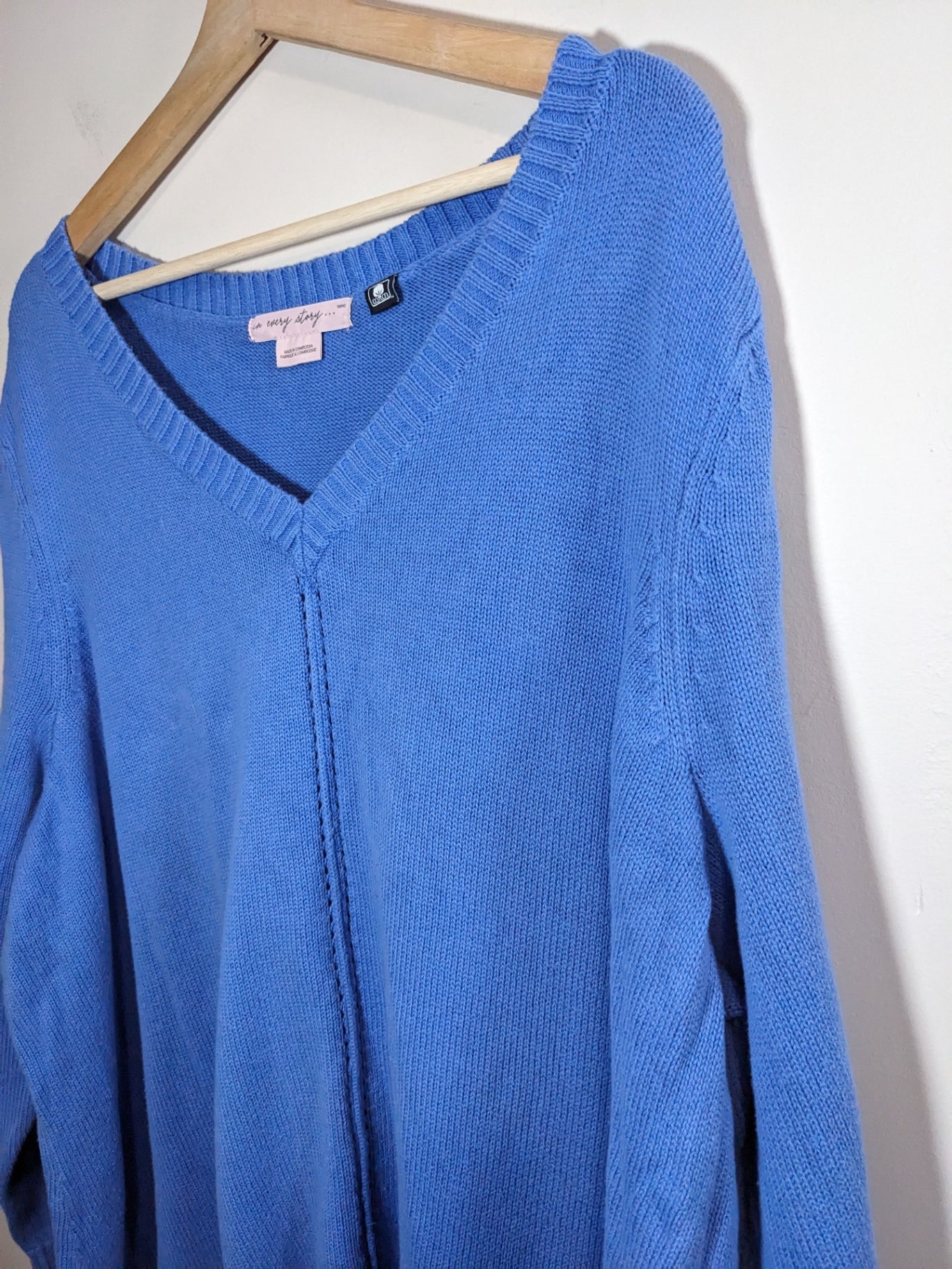in every story blue sweater- 4XL