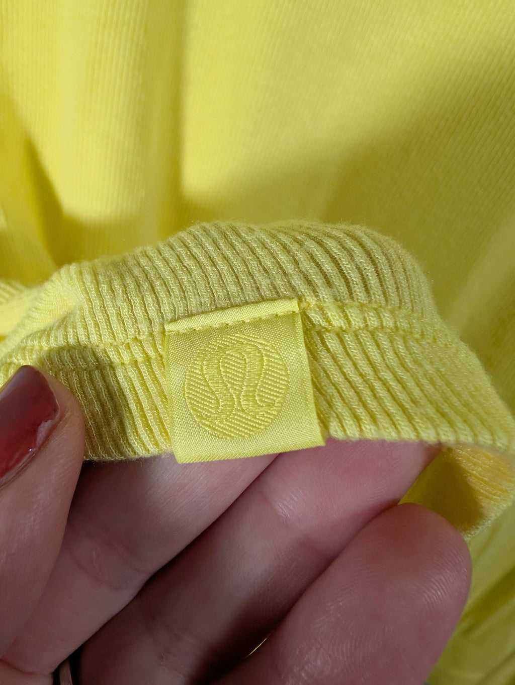 Lululemon yellow ribbed long-sleeve - appears sz 8/10