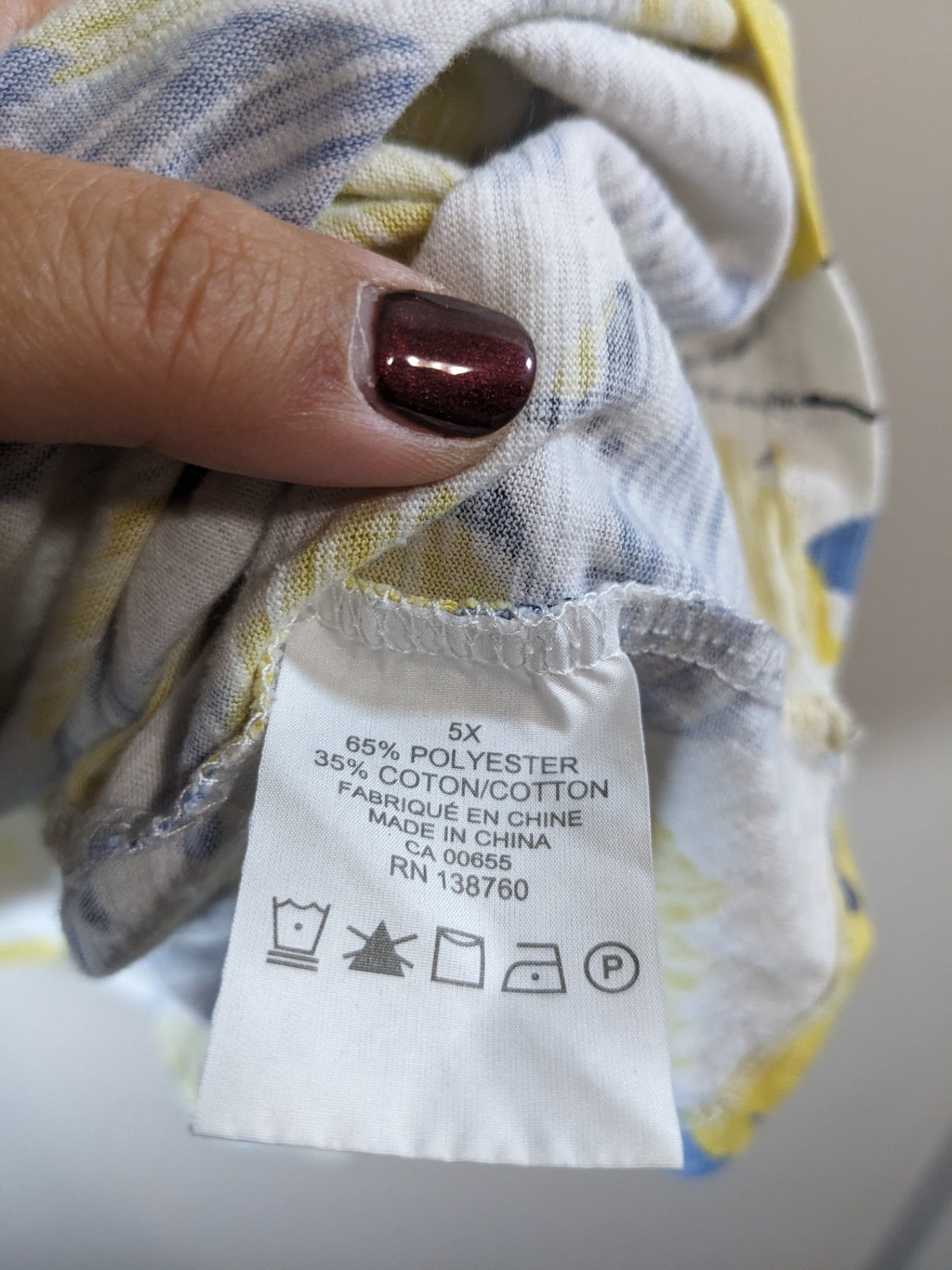 DC Jeans yellow floral blouse - 5XL