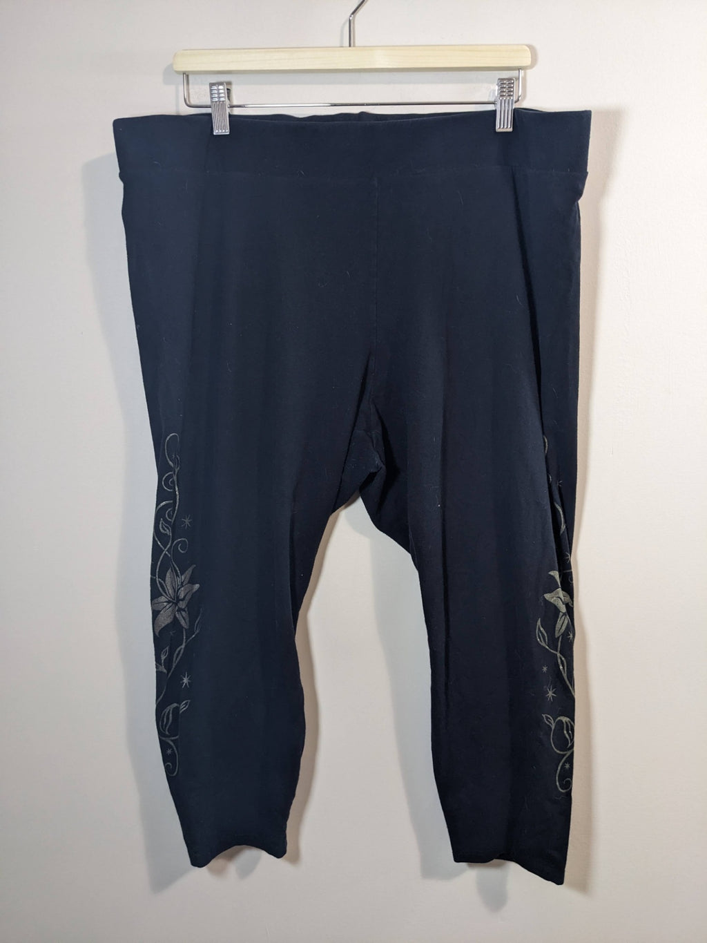 Disney Princess Black Capri Leggings - 4XL