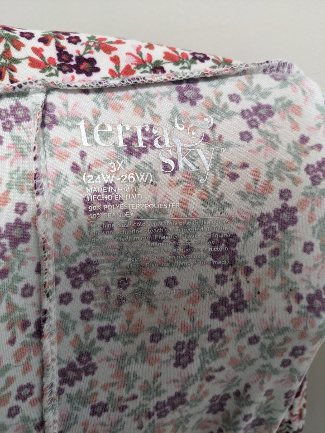 Terra Sky Floral Leggings- 3XL