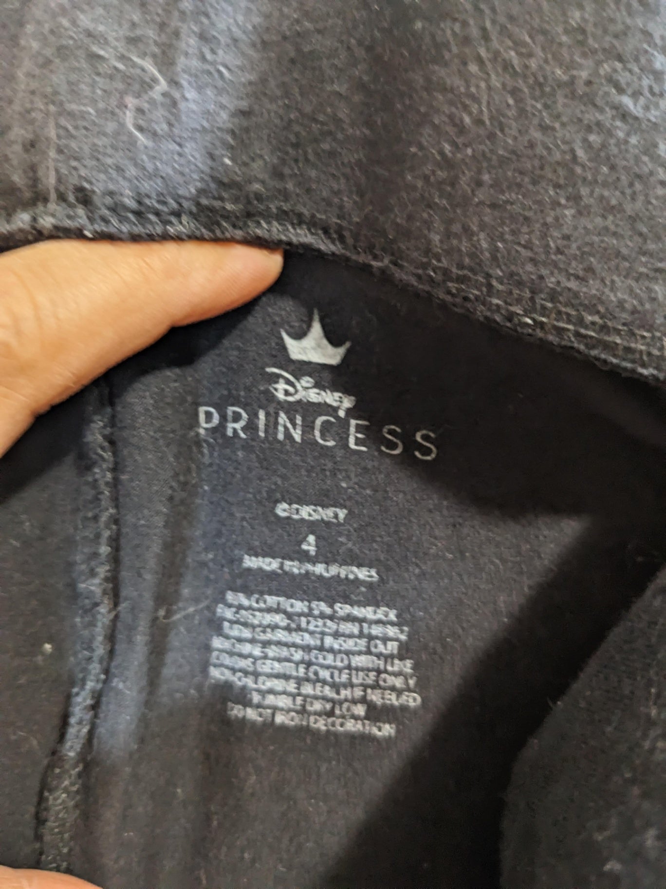 Disney Princess Black Capri Leggings - 4XL