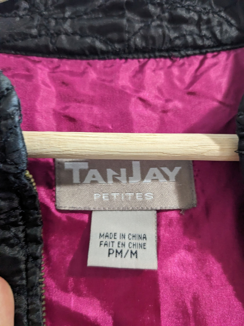 TanJay black textured jacket - M