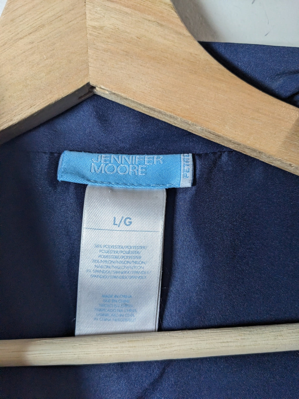 Jennifer Moore Navy Vest- L