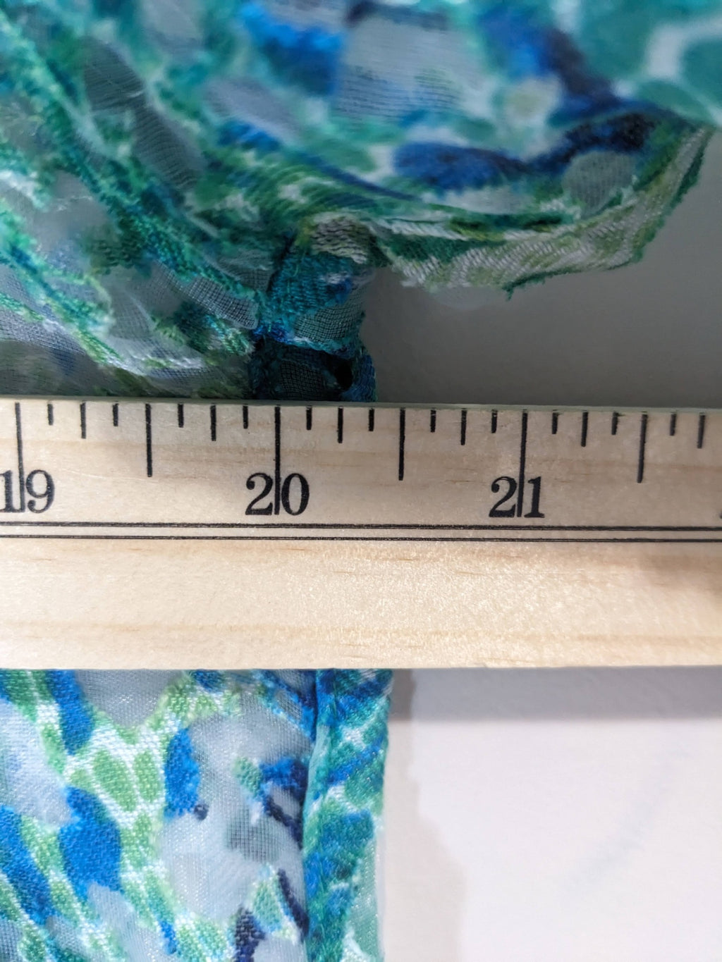 ALLISON DALEY blue & green blouse - 10P