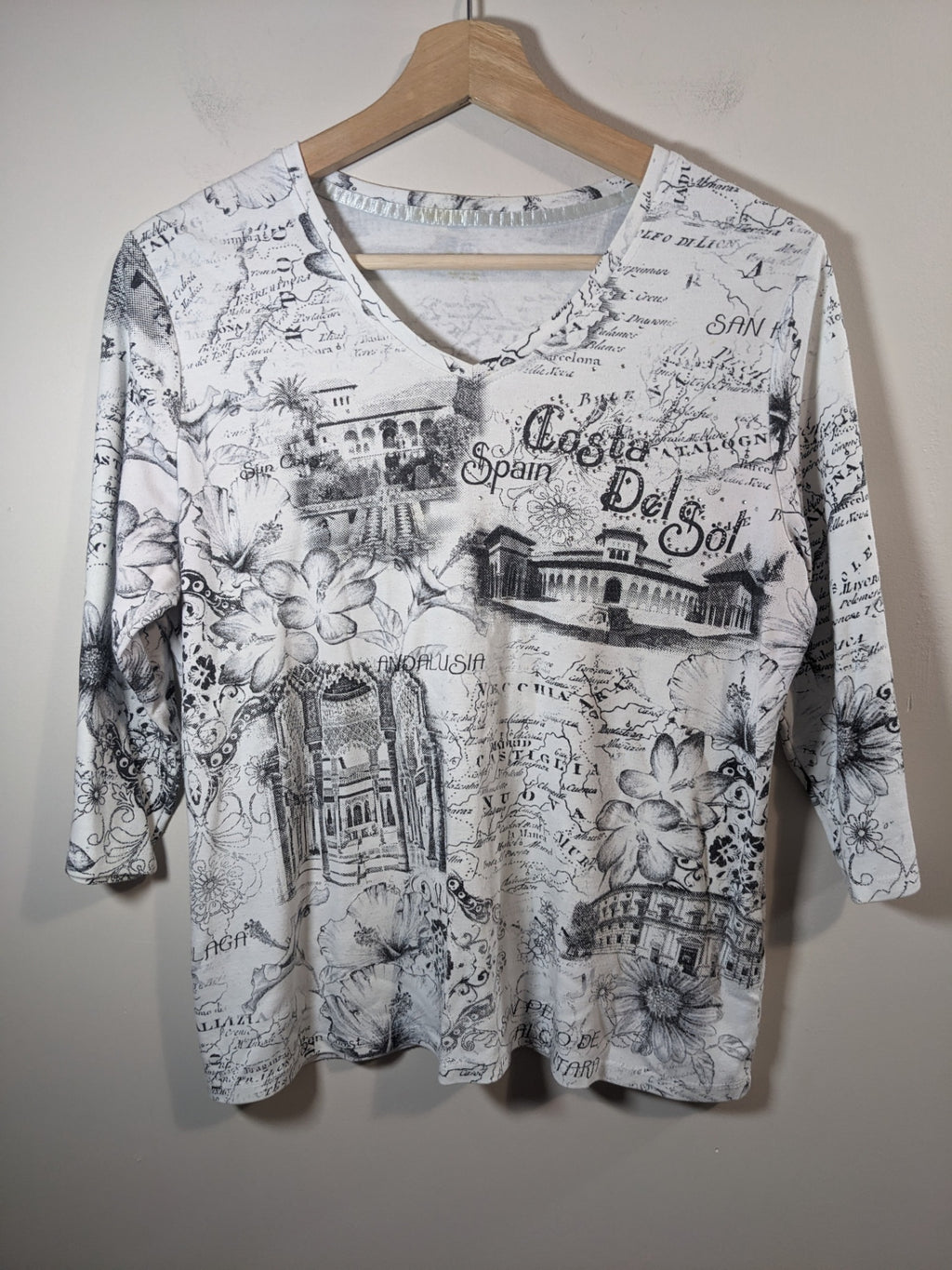 Alia Spain 3/4 Length Shirt - M